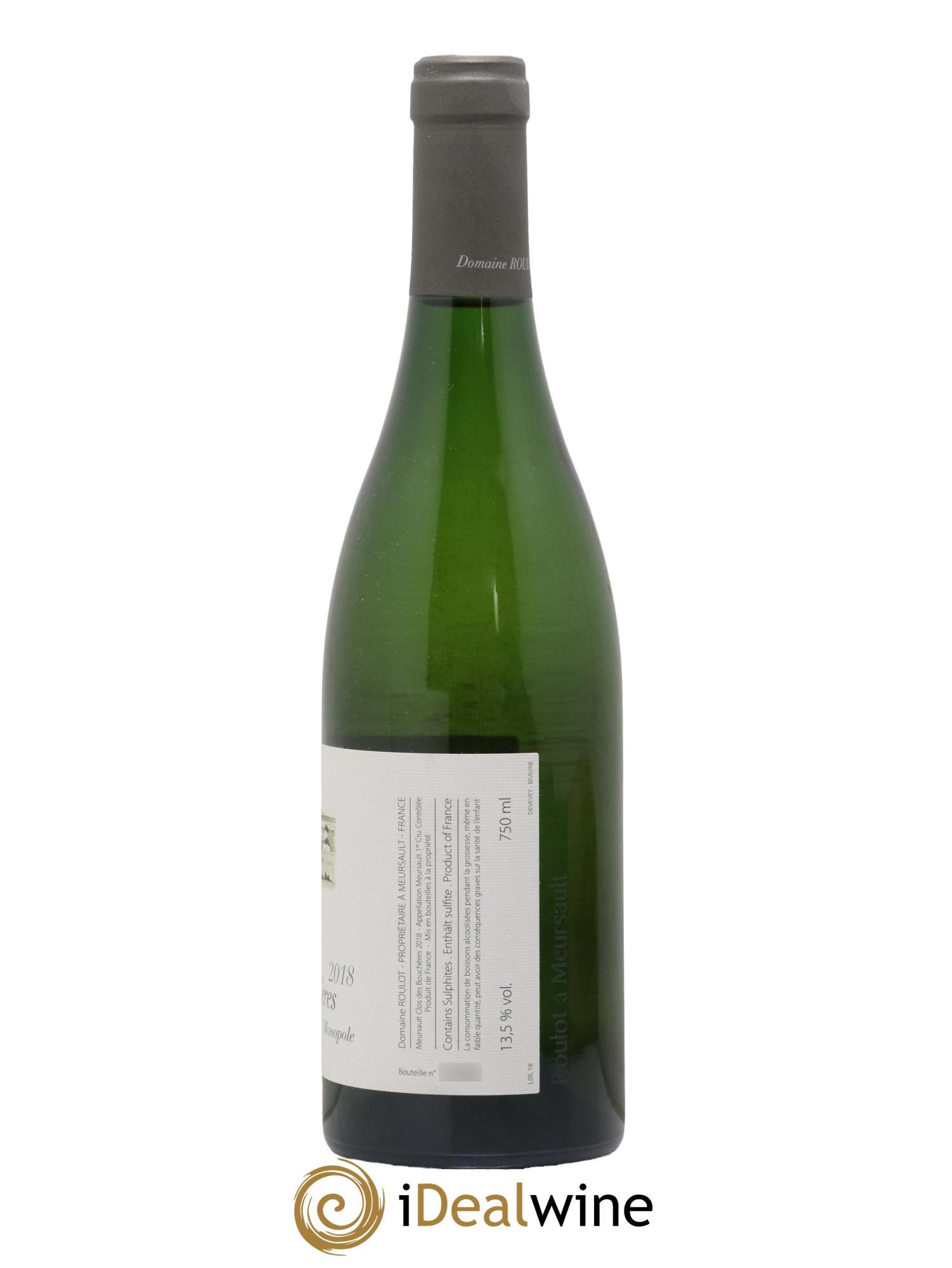 Meursault 1er Cru Clos des Bouchères Roulot (Domaine) 2018 - Lot de 1 bouteille - 1