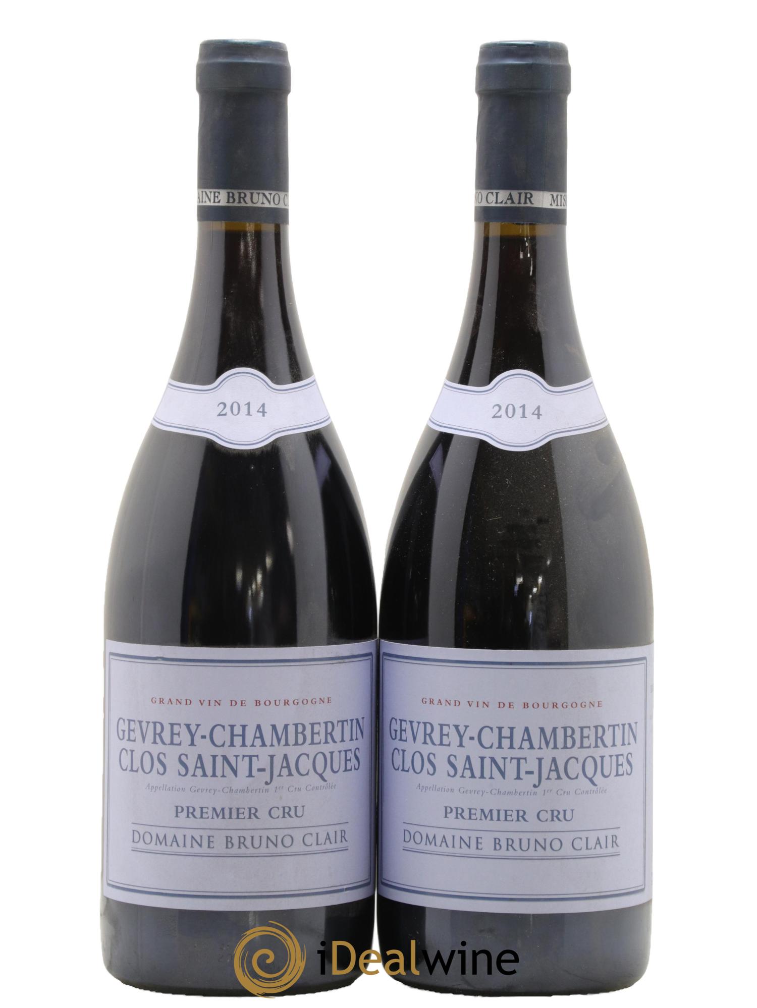 Gevrey-Chambertin 1er Cru Clos Saint-Jacques Bruno Clair (Domaine) 2014 - Lot de 2 bouteilles - 0