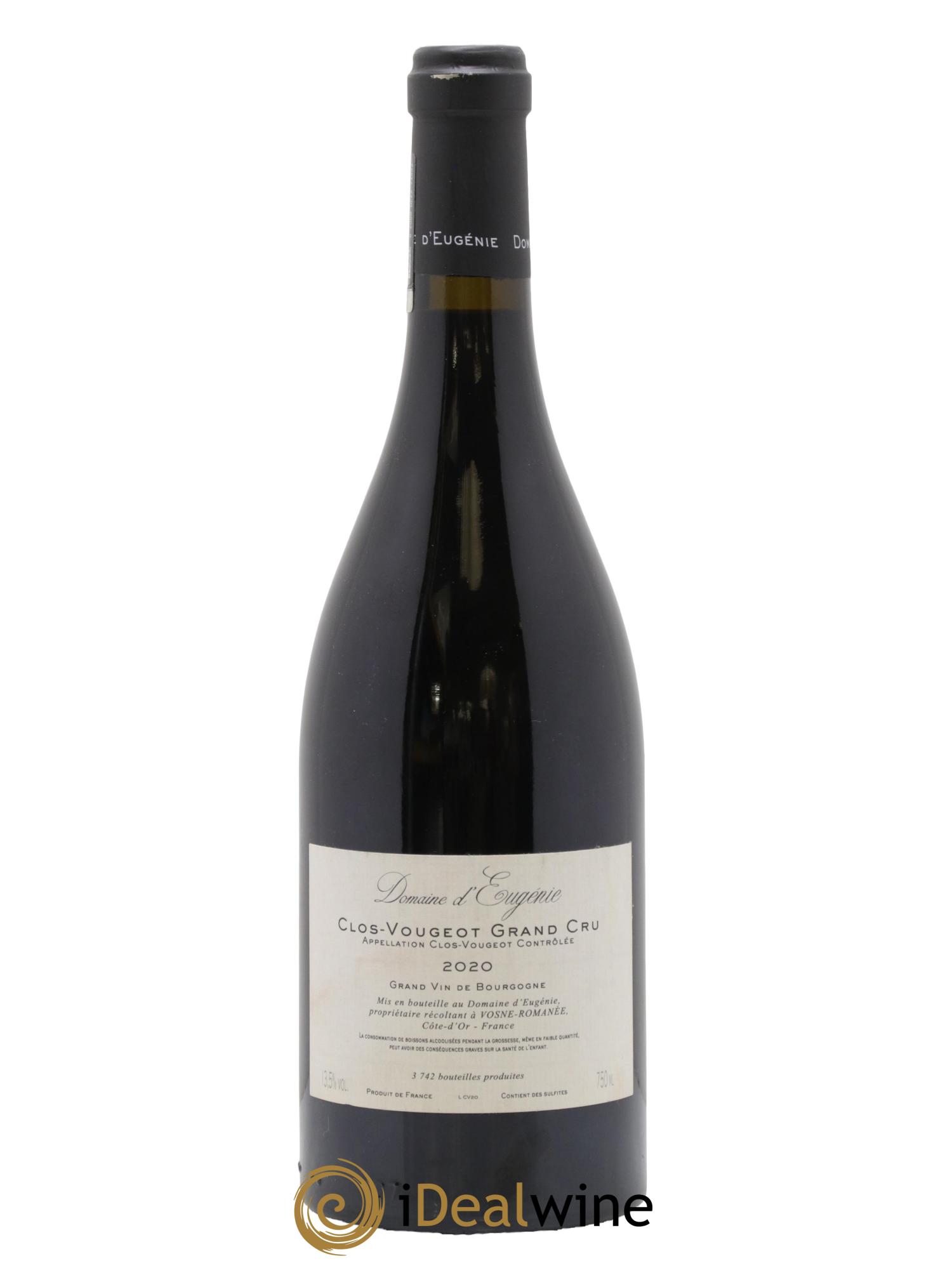 Clos de Vougeot Grand Cru Domaine René Engel - Domaine Eugénie 2020 - Lot de 1 bouteille - 1