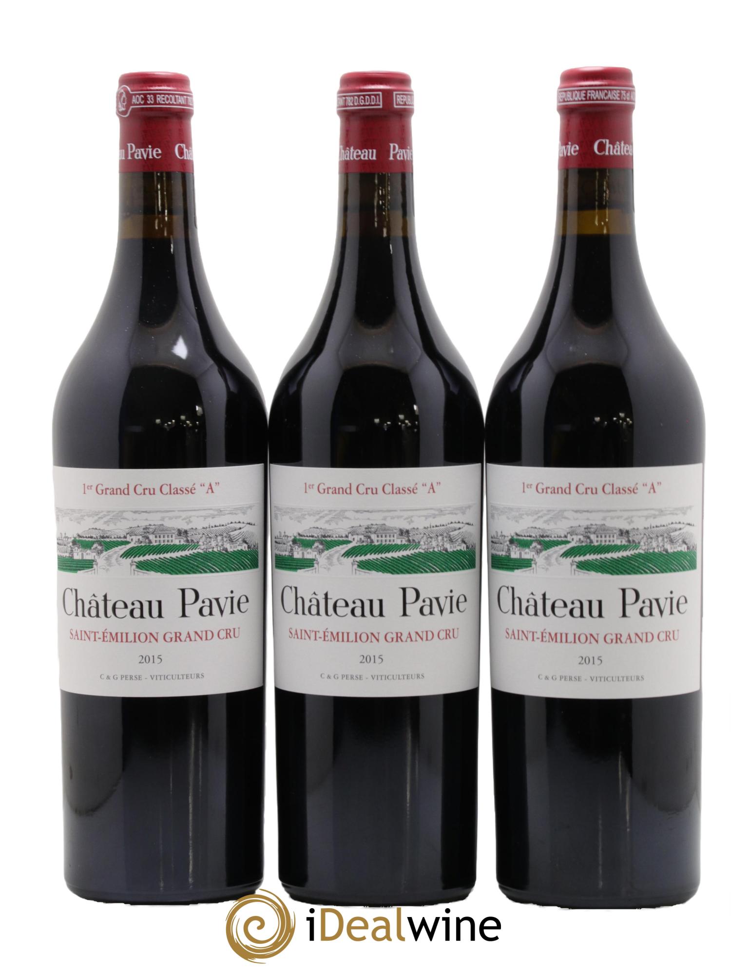 Château Pavie 1er Grand Cru Classé A 2015 - Posten von 3 Flaschen - 0