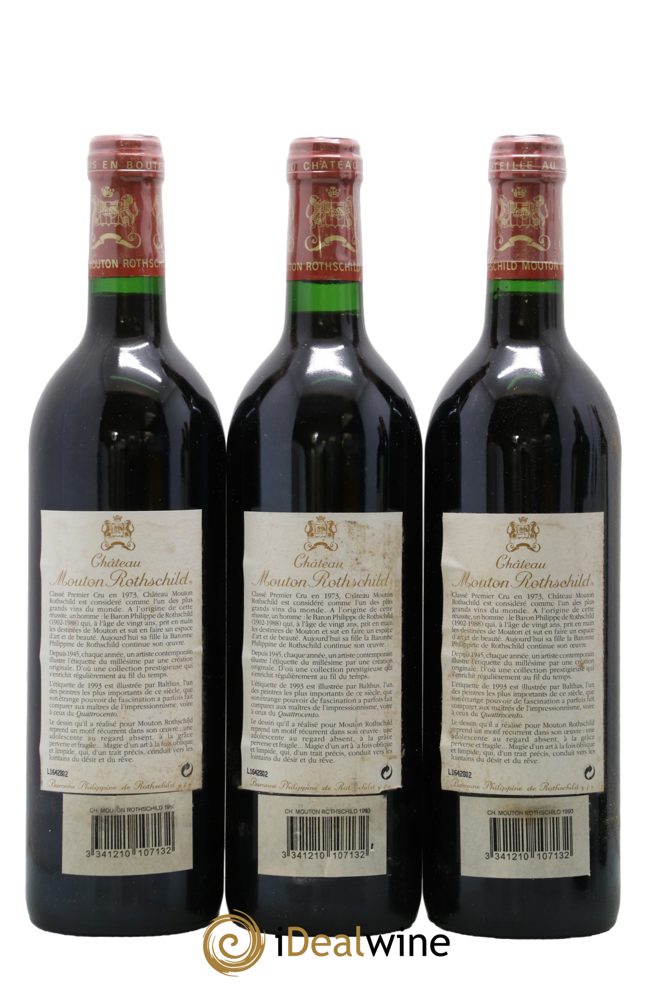 Château Mouton Rothschild 1er Grand Cru Classé 1993 - Lot de 12 bouteilles - 6