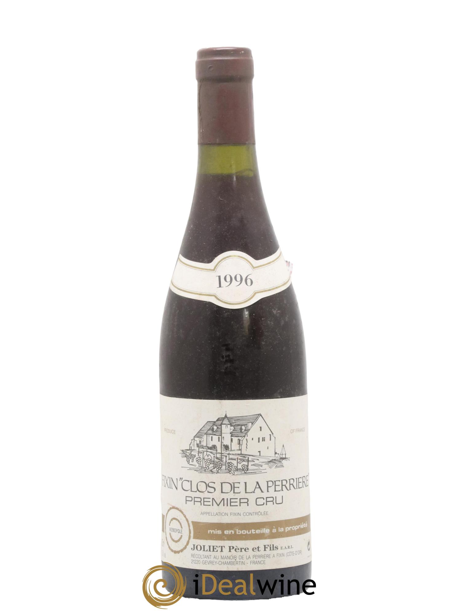 Fixin 1er Cru Clos de la Perrière Joliet Père & Fils (Domaine) 1996 - Lot de 1 bouteille - 0