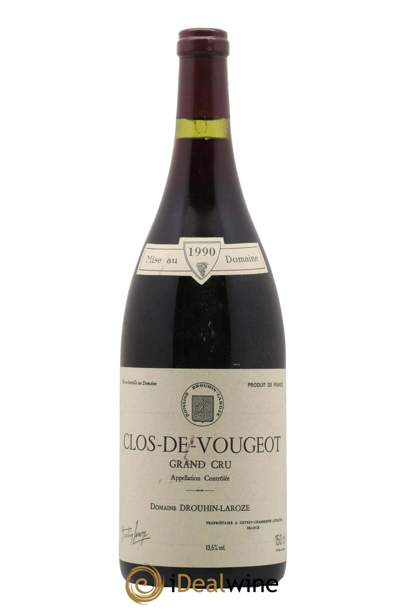 Clos de Vougeot Grand Cru Domaine Drouhin-Laroze 1990 - Lot de 1 magnum - 0