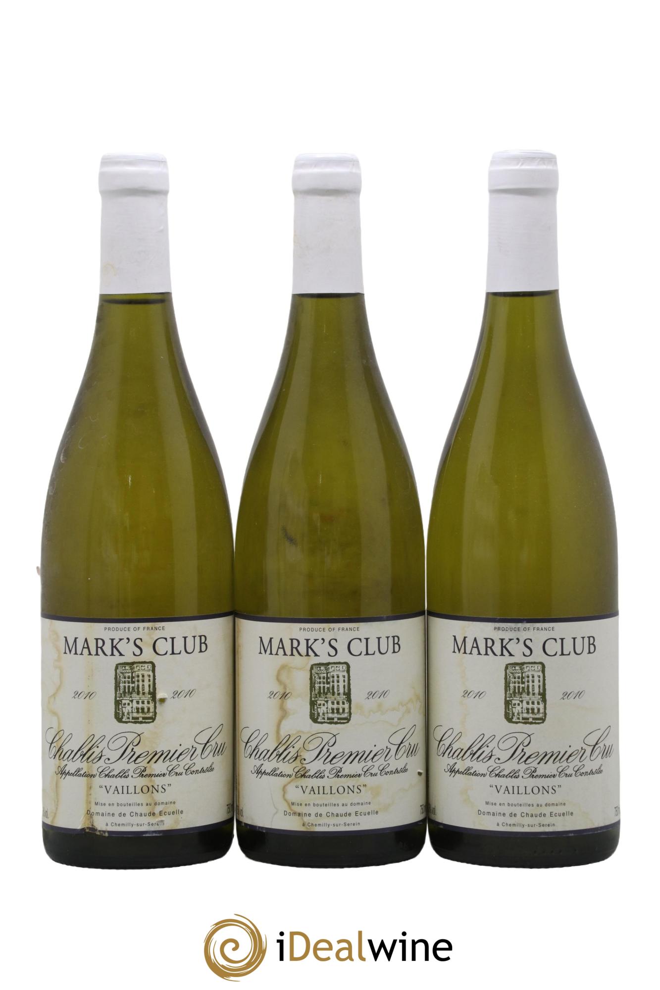 Chablis 1er Cru Vaillons Domaine de Chaude Écuelle 2010 - Lot de 3 bouteilles - 0