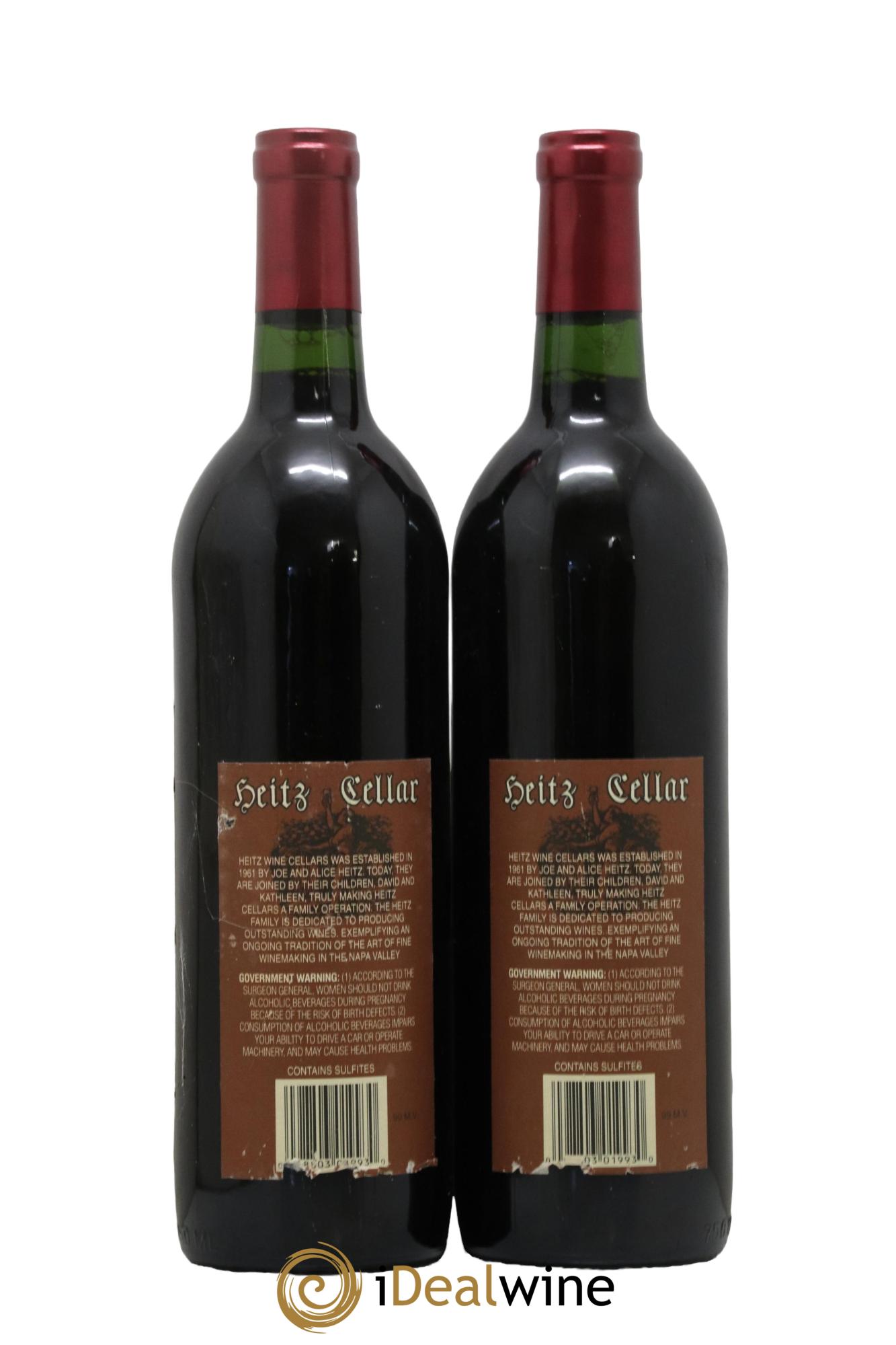Napa Valley Cabernet Sauvignon Martha's Vineyard Heitz Cellar 1999 - Lot of 2 bottles - 1
