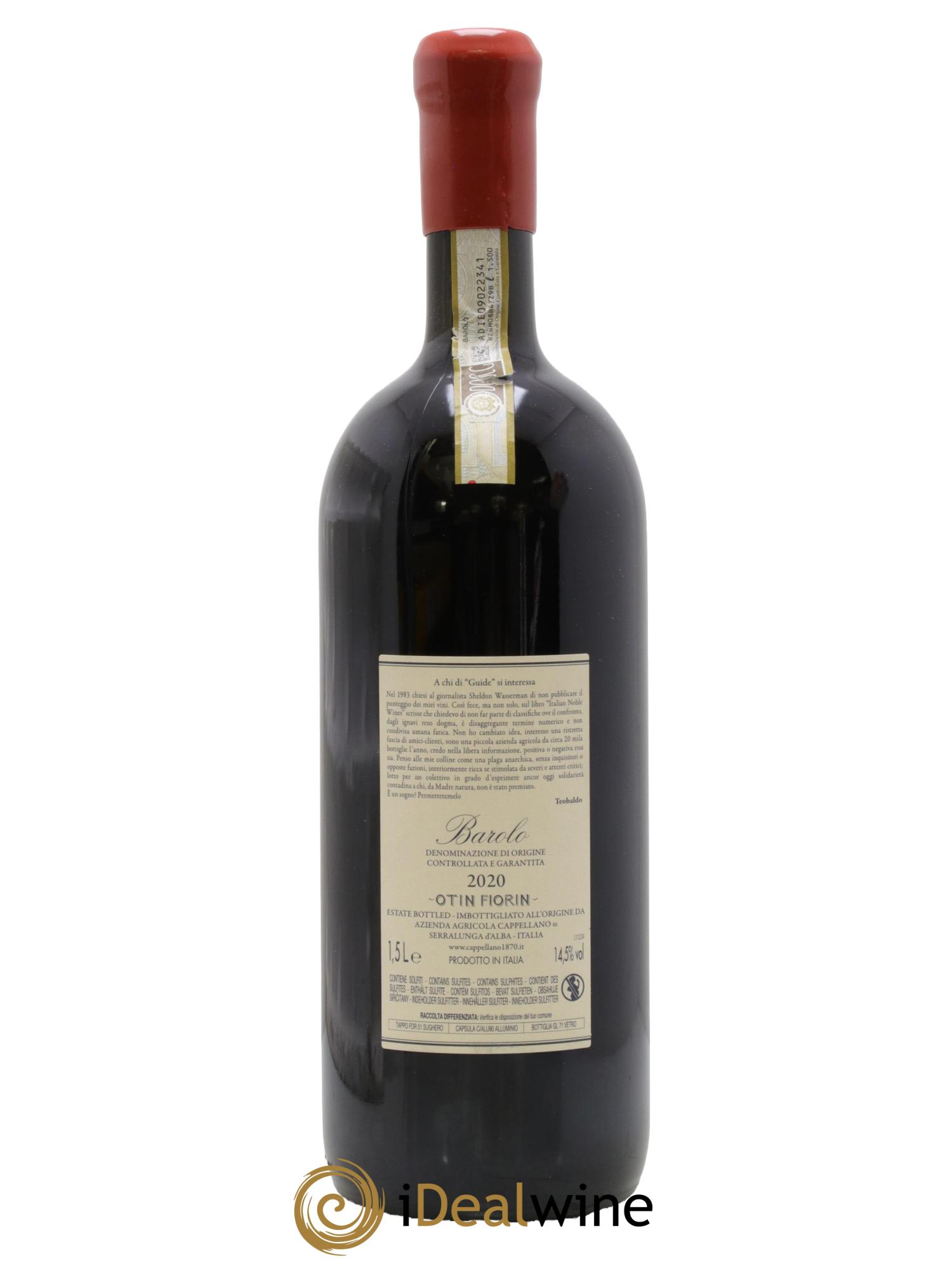 Barolo DOCG Pié Franco Cappellano 2020 - Lot of 1 magnum - 2