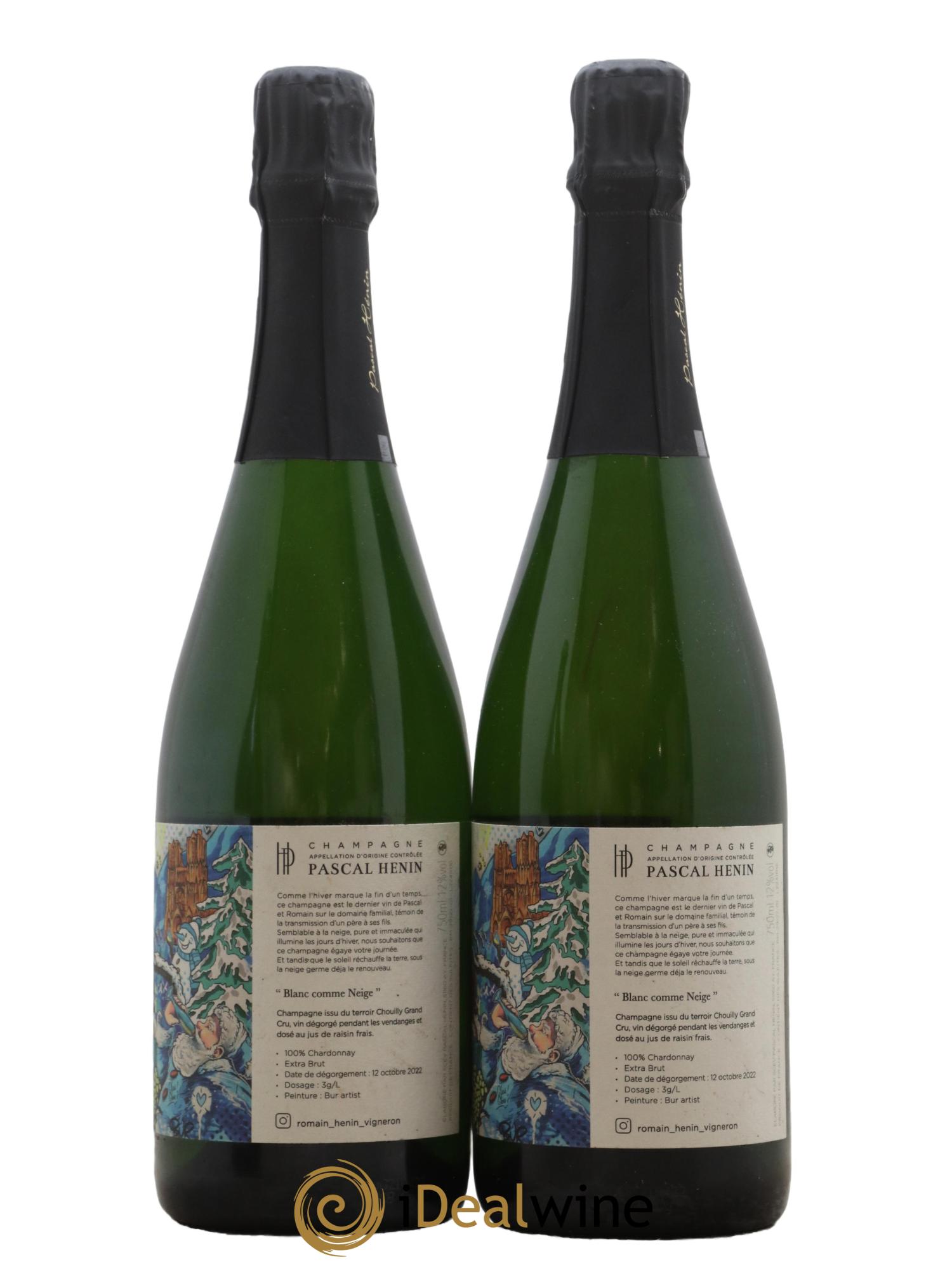 Blanc Comme Neige Pascal Henin - Romain Henin - Lot de 2 bouteilles - 1