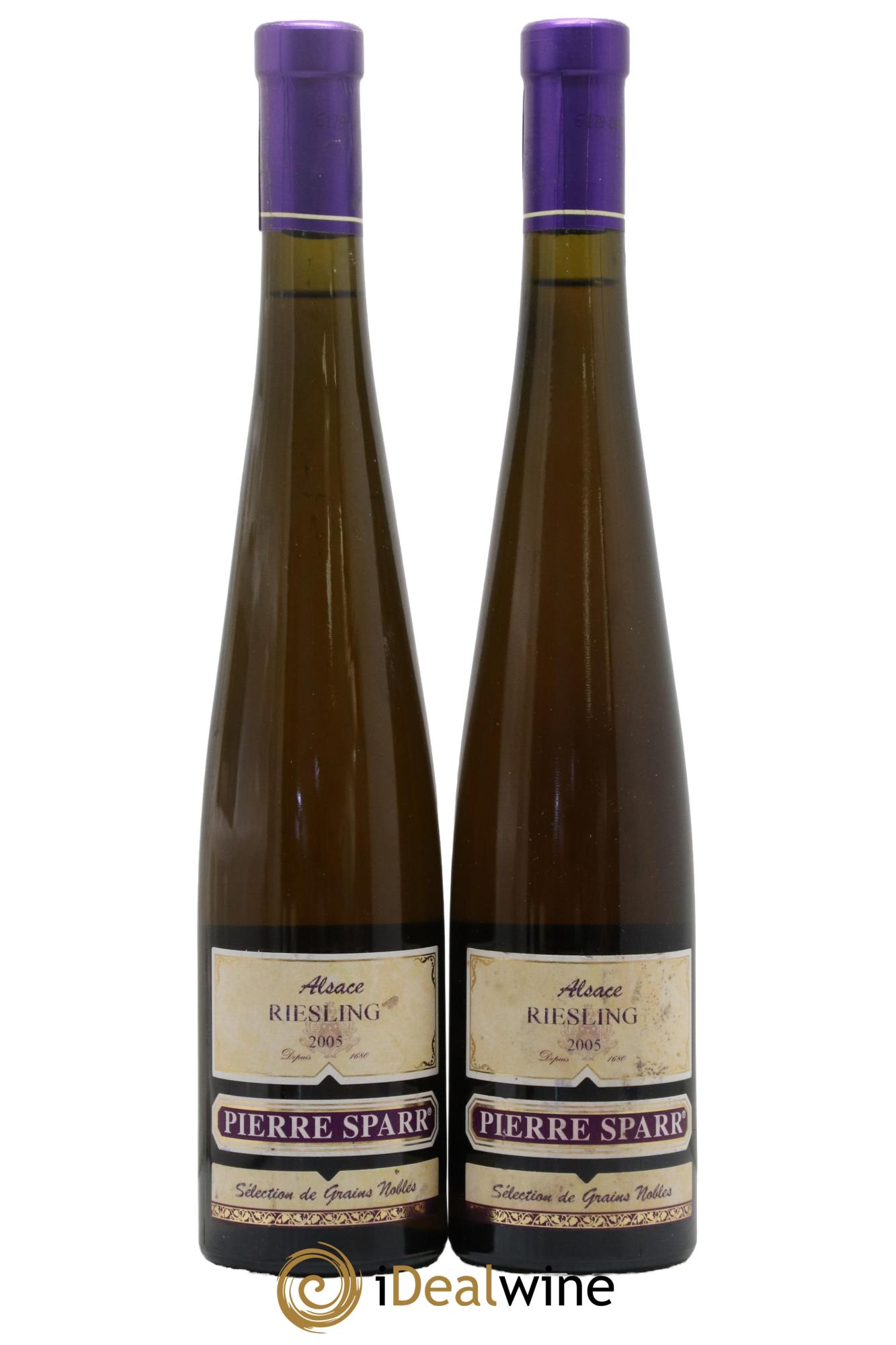 Alsace Riesling Sélection de Grains Nobles Pierre Sparr  2005 - Lot de 2 format 50cls - 0