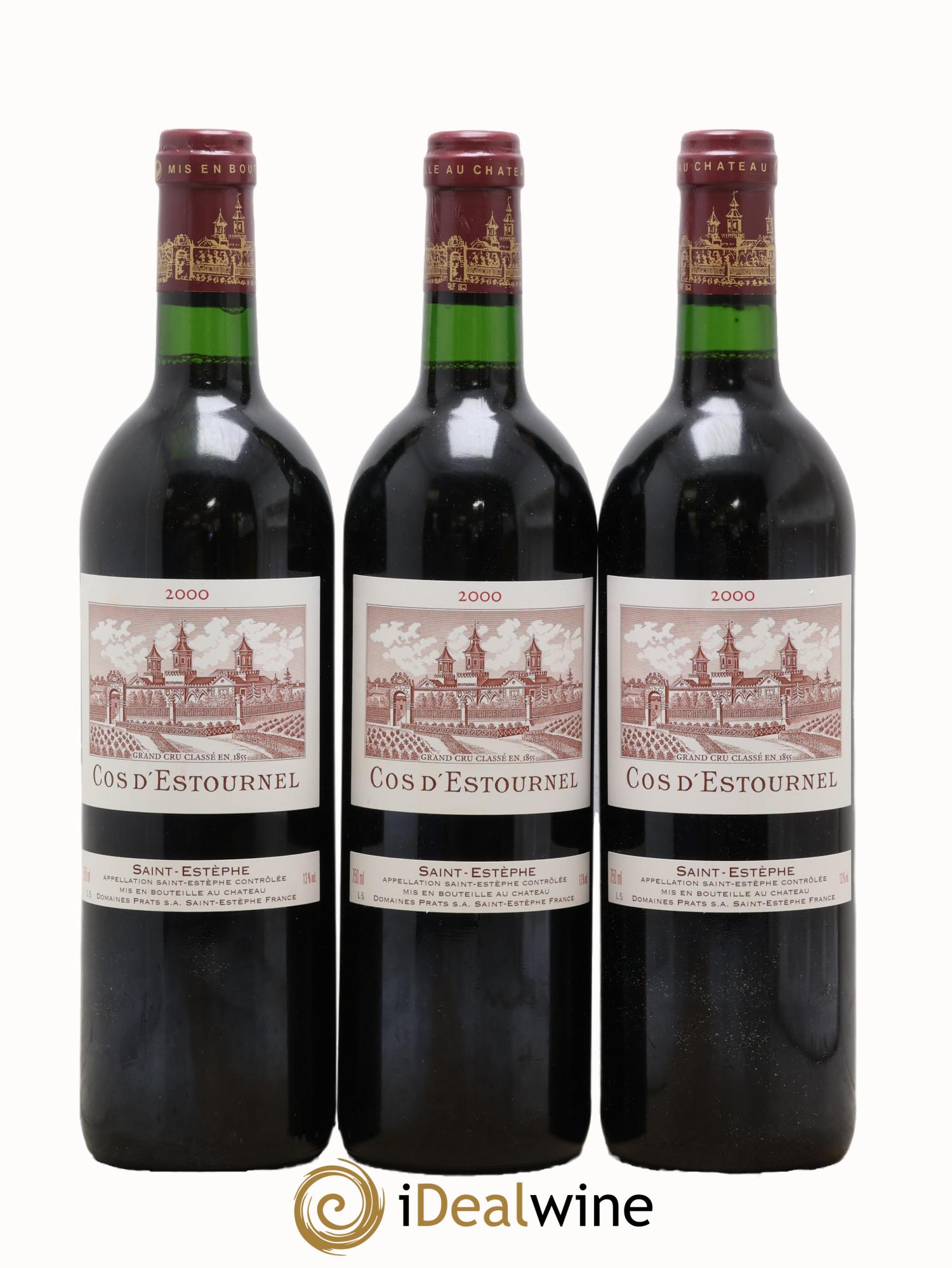 Cos d'Estournel 2ème Grand Cru Classé 2000 - Lot de 3 bouteilles - 0