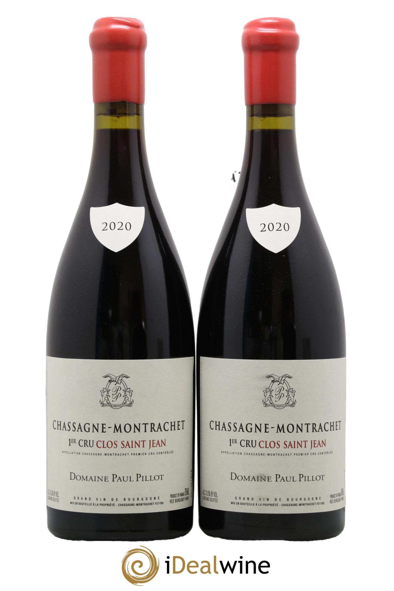 Chassagne-Montrachet 1er Cru Clos Saint-Jean Paul Pillot (Domaine) 2020 - Lot de 2 bouteilles - 0