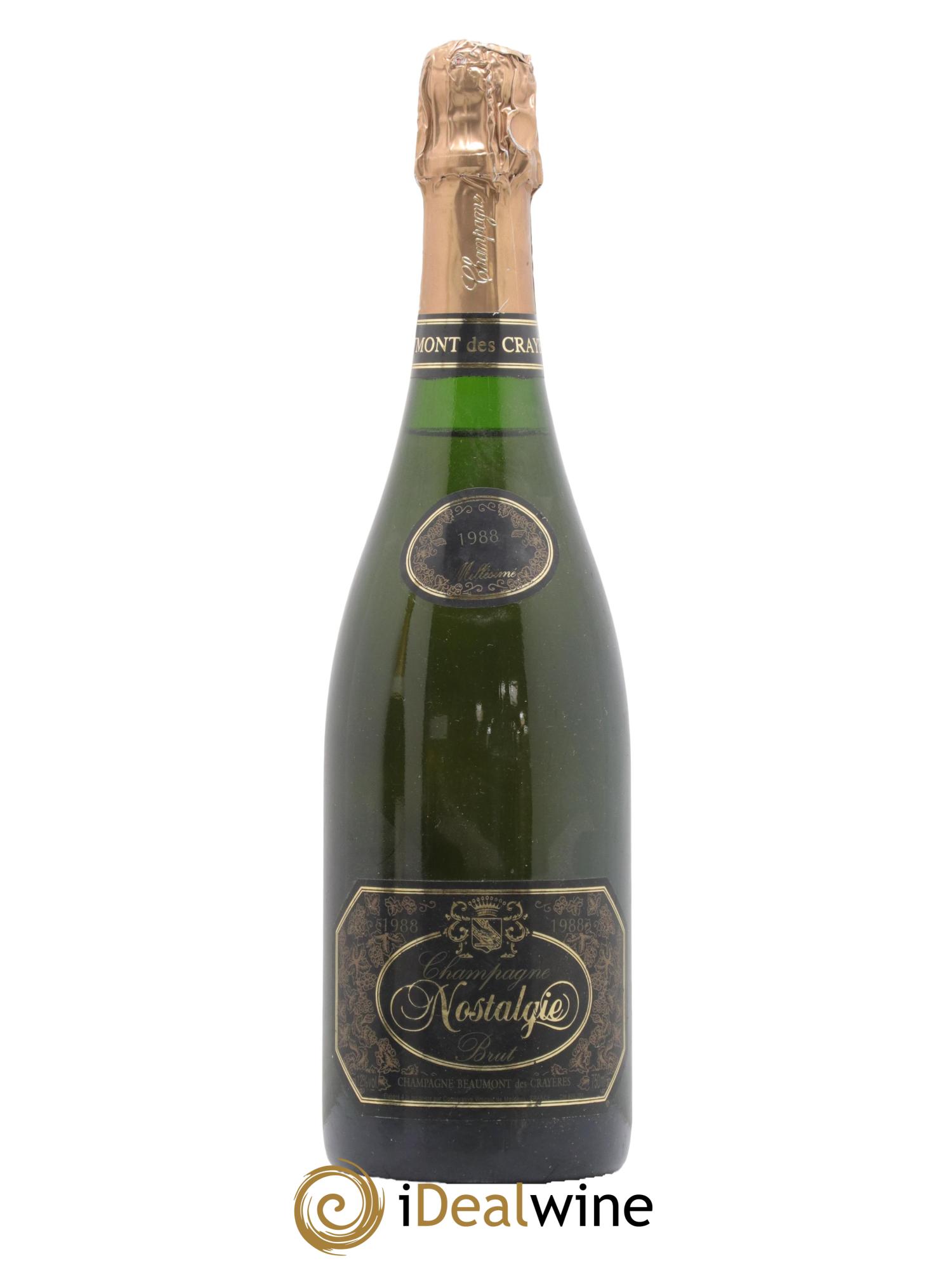 Champagne Nostalgie Beaumont Des Crayères 1988 - Lot de 1 bouteille - 0