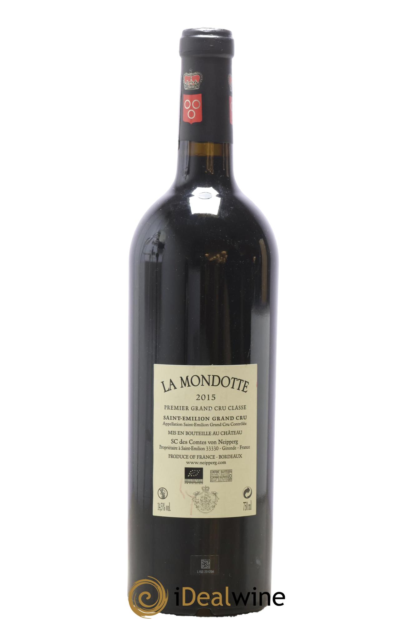 La Mondotte 1er Grand Cru Classé B depuis 2012 2015 - Lot of 1 bottle - 1