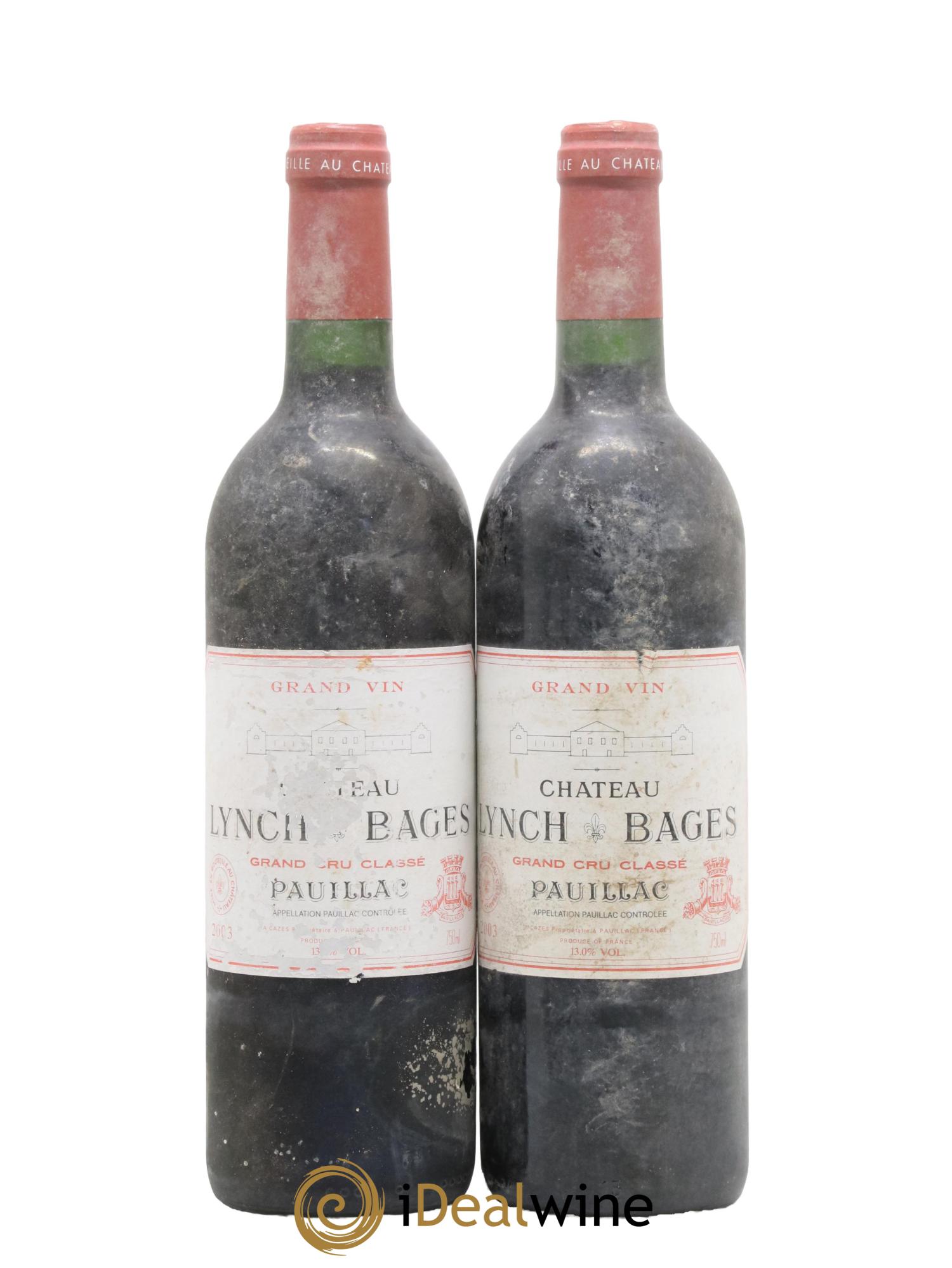 Château Lynch Bages 5ème Grand Cru Classé 2003 - Lot de 2 bouteilles - 0