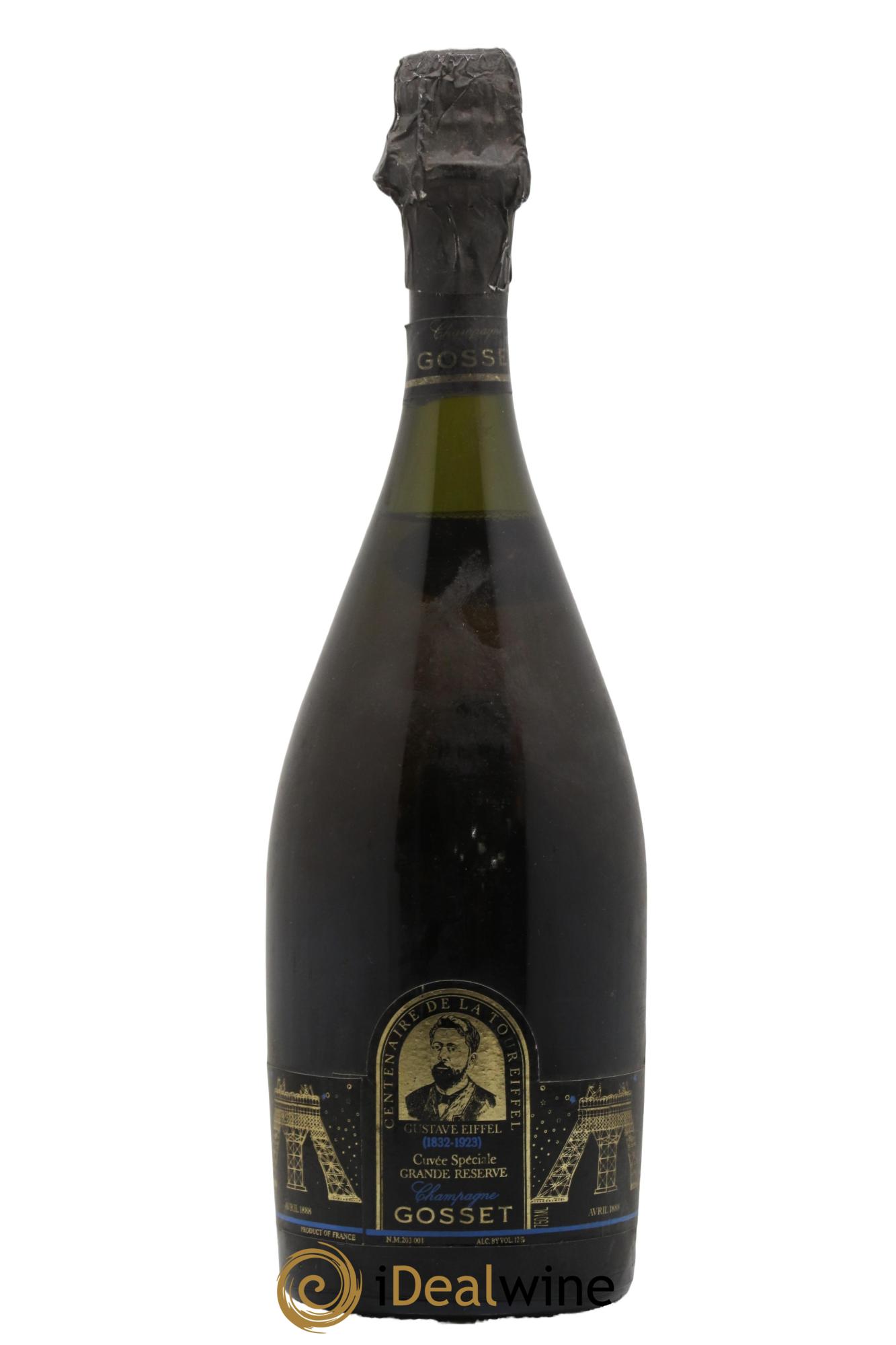 Champagne Brut Grande Réserve Centenaire Tour Eiffel Gosset - Lot de 1 bouteille - 1