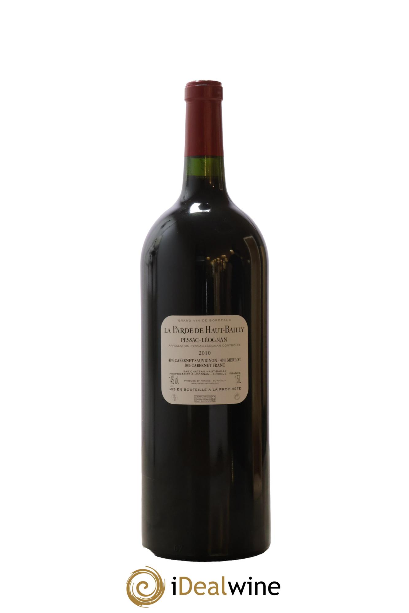 Haut Bailly II (Anciennement La Parde de Haut-Bailly) Second Vin 2010 - Lot de 1 magnum - 2