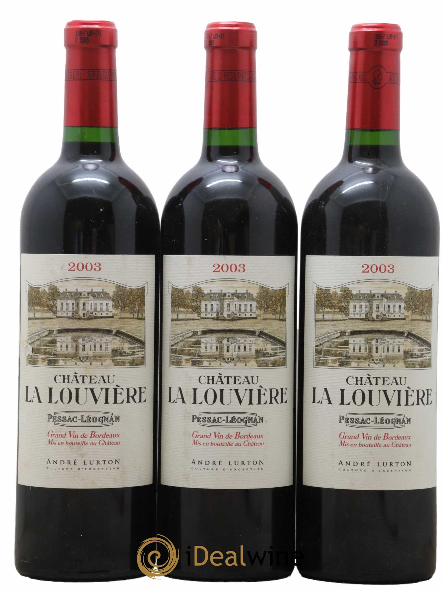 Château la Louvière 2003 - Lot de 3 bouteilles - 0