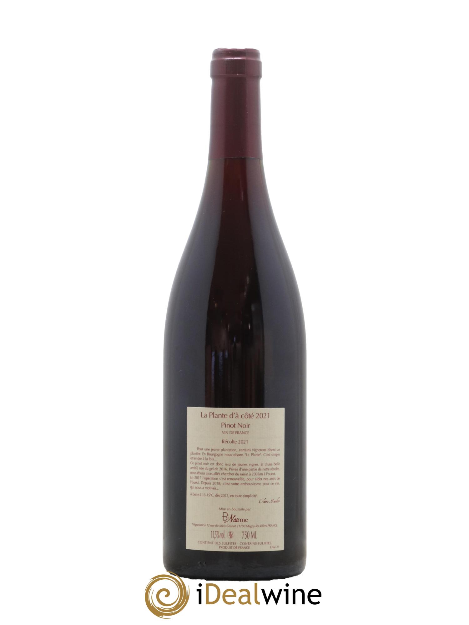 Vin de France La Plante d'à coté Binaume Bizot-Naudin 2021 - Lot de 1 bouteille - 1