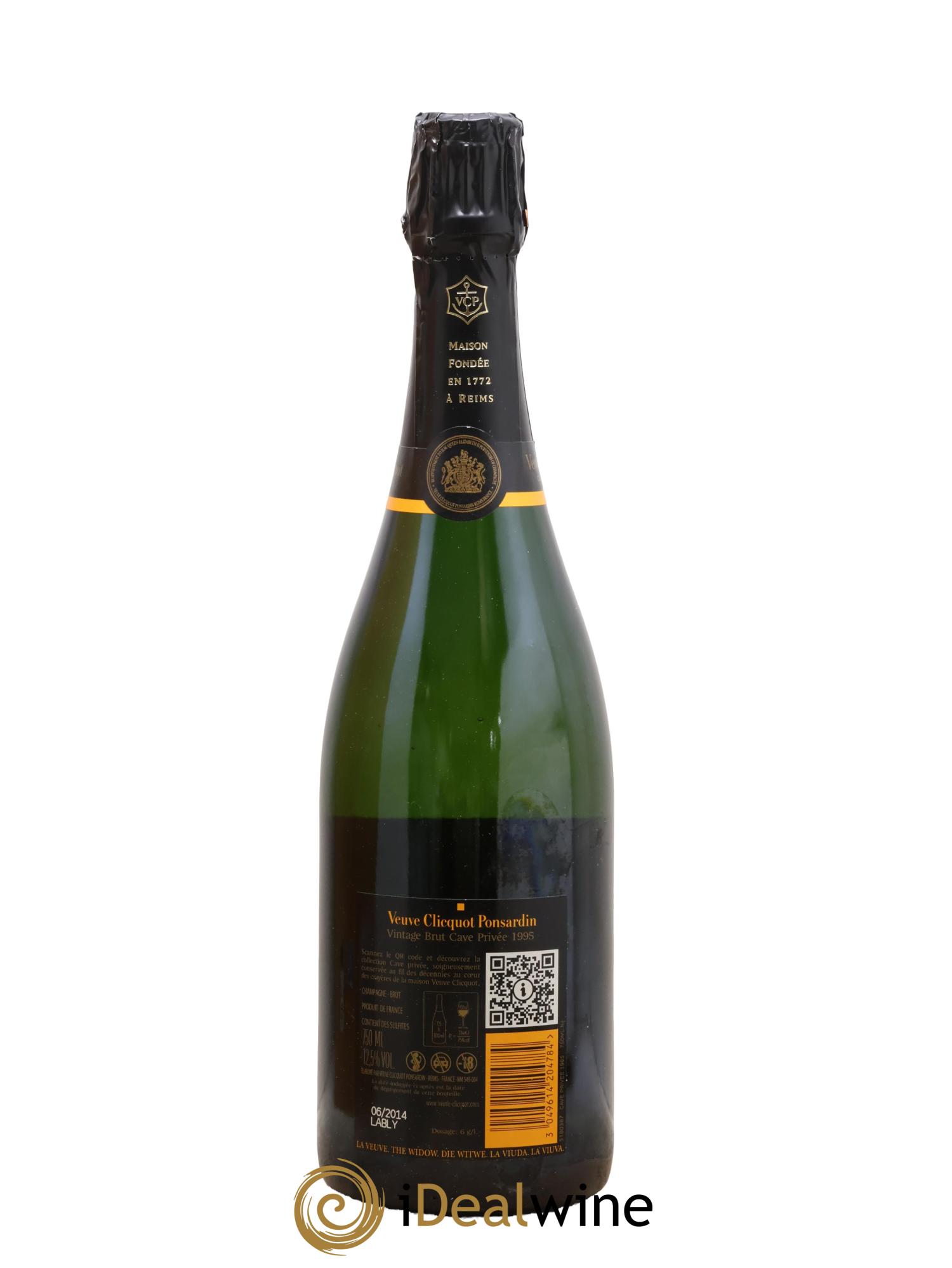 Cave privée Brut Veuve Clicquot 1995 - Posten von 1 Flasche - 2
