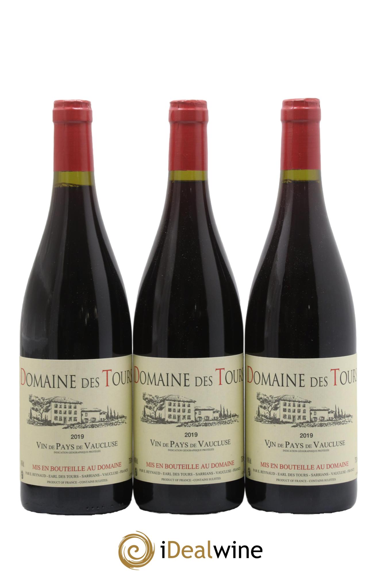 Vaucluse (Vin de Pays de Vaucluse) Domaine des Tours Emmanuel Reynaud 2019 - Lot de 3 bouteilles - 0