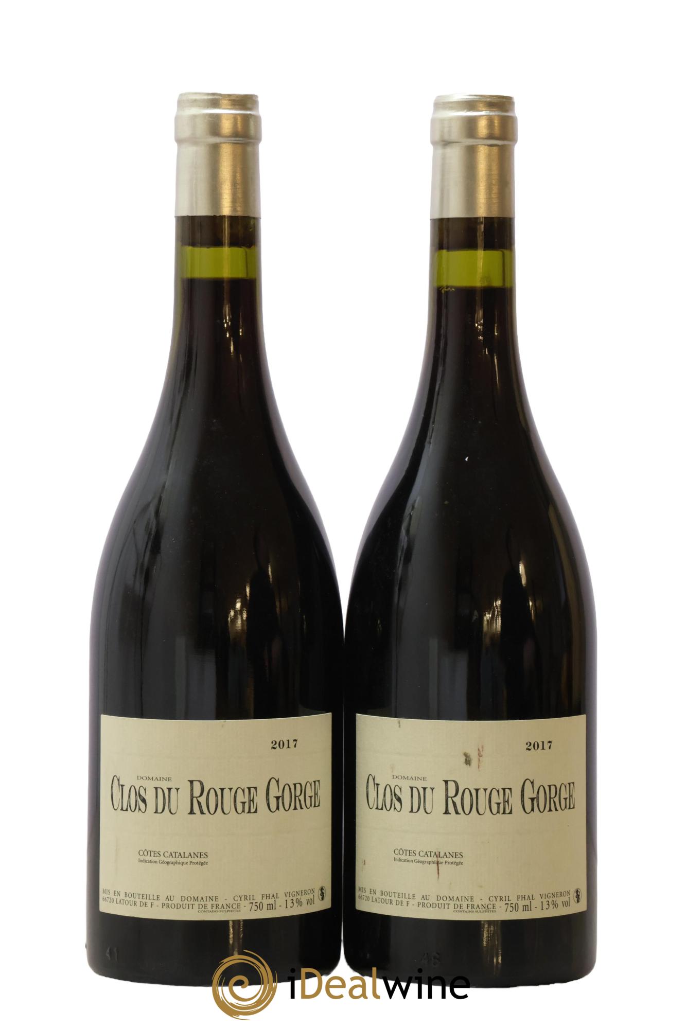IGP Côtes Catalanes Clos du Rouge Gorge Vieilles Vignes Cyril Fhal 2017 - Lot of 2 bottles - 0