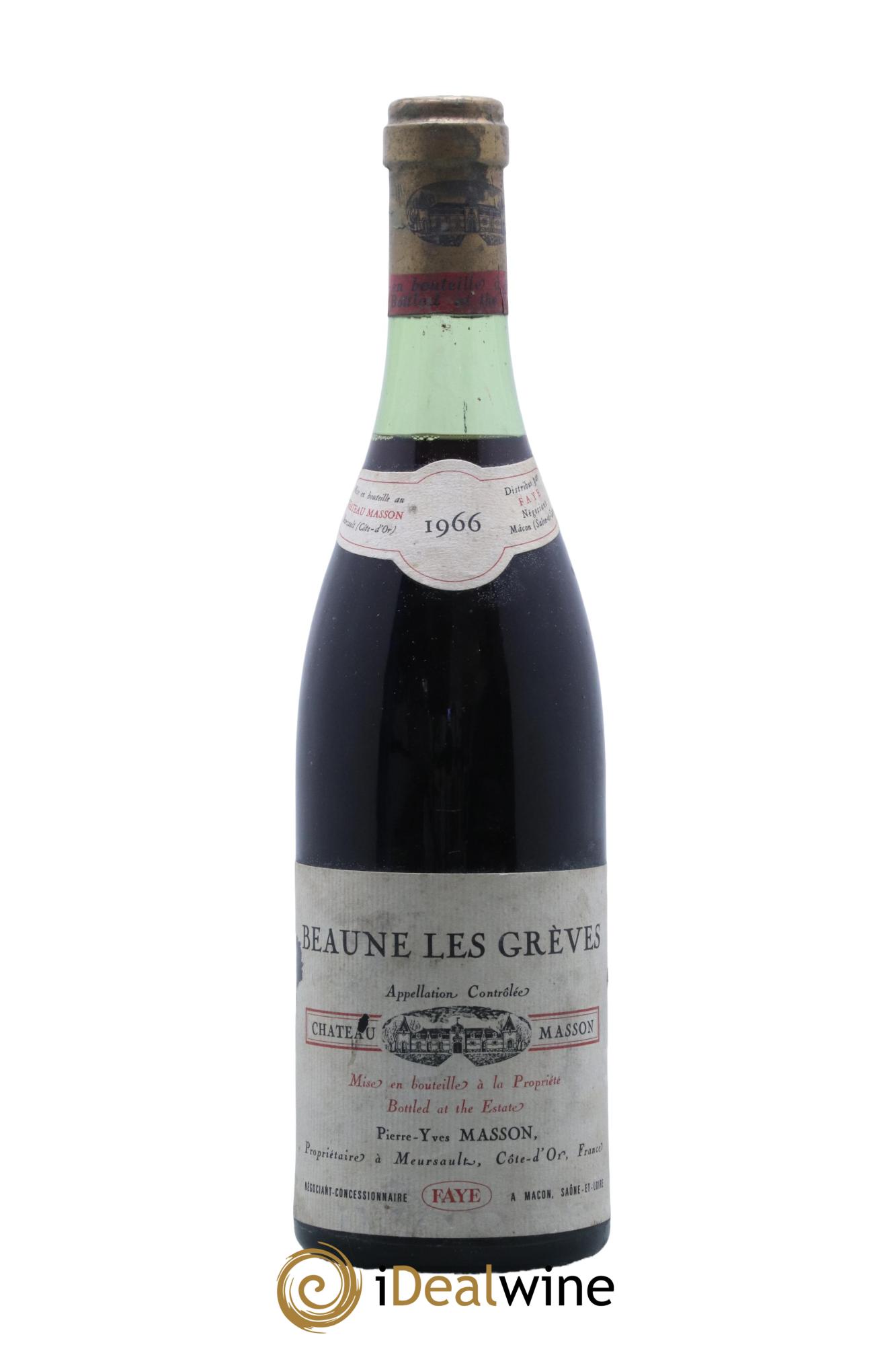 Beaune Les Greves Chateau Masson 1966 - Lot de 1 bouteille - 0