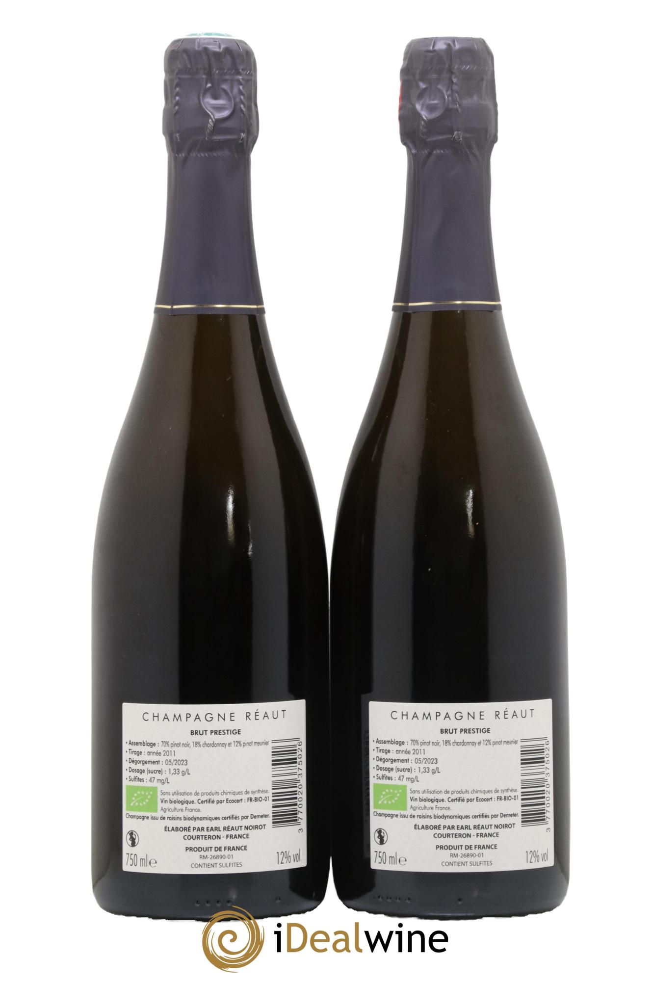 Champagne Brut Prestige Alain Reaut - Lot de 2 bouteilles - 1