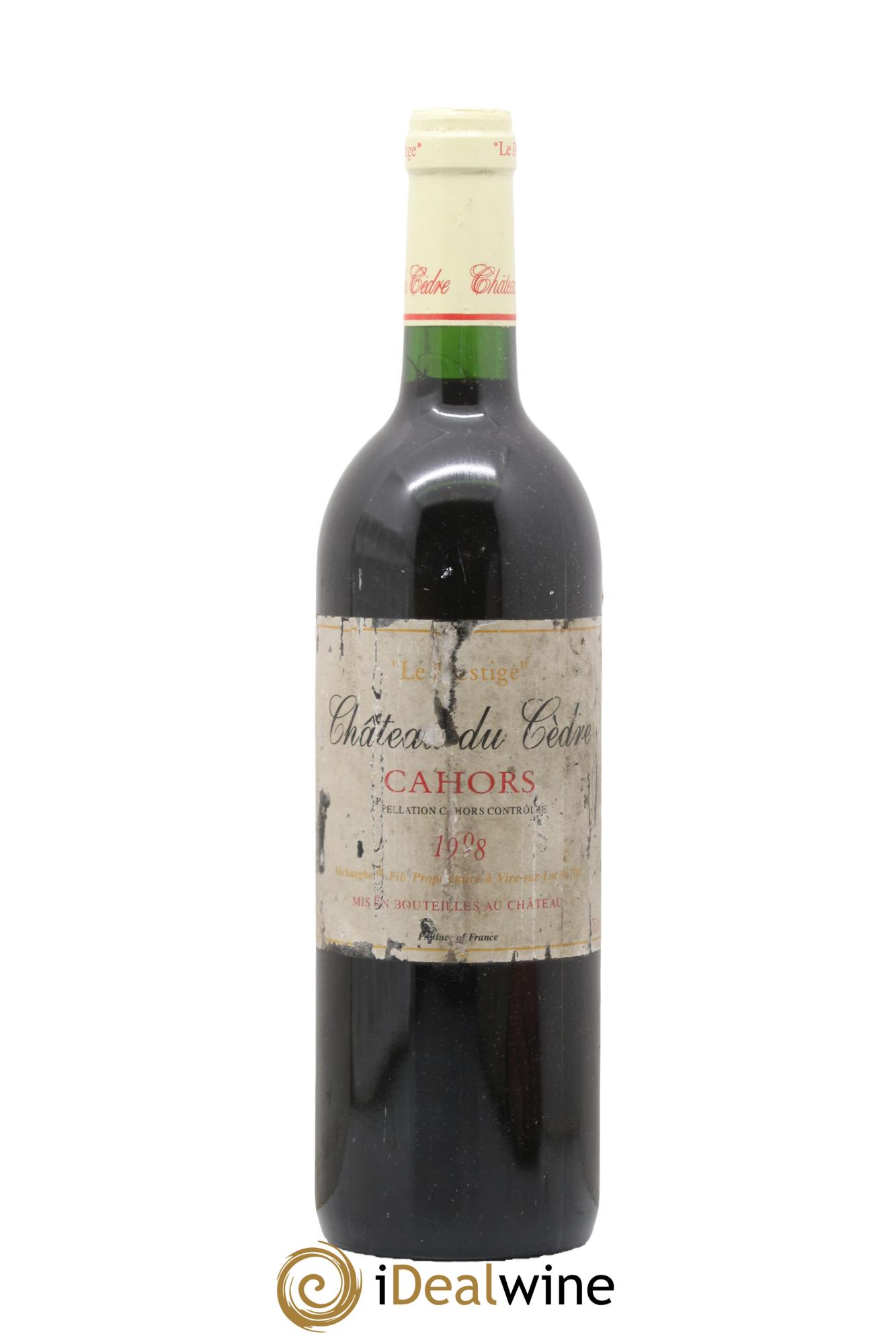 Cahors Le Prestige Château du Cèdre 1998 - Lot de 1 bouteille - 0