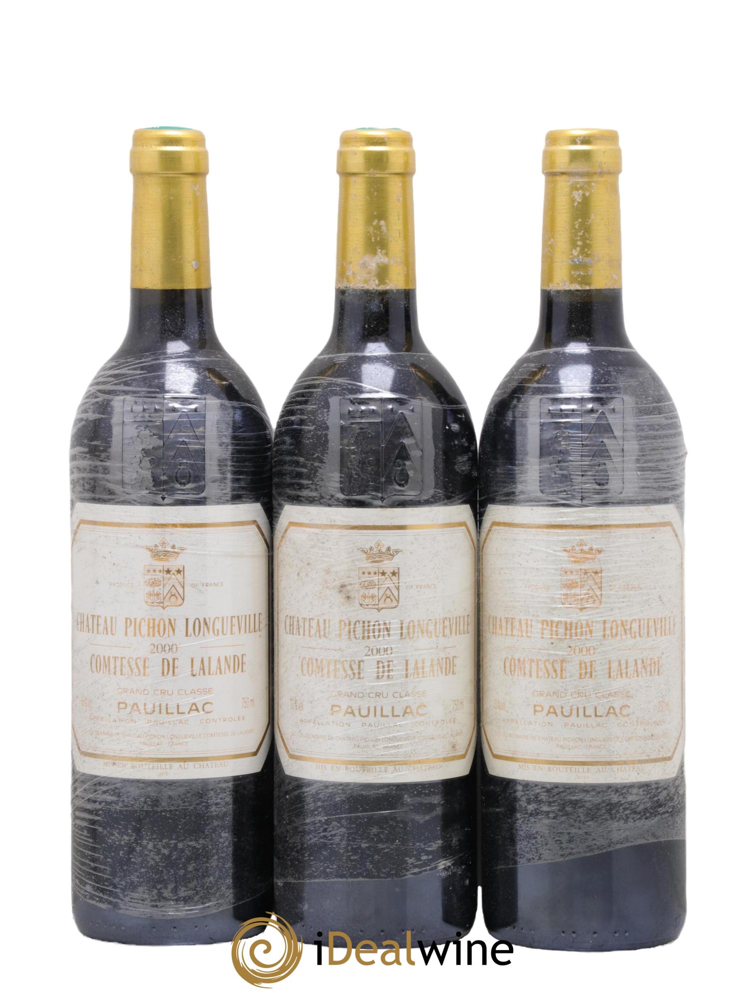 Château Pichon Longueville Comtesse de Lalande 2ème Grand Cru Classé 2000 - Lot de 3 bouteilles - 0