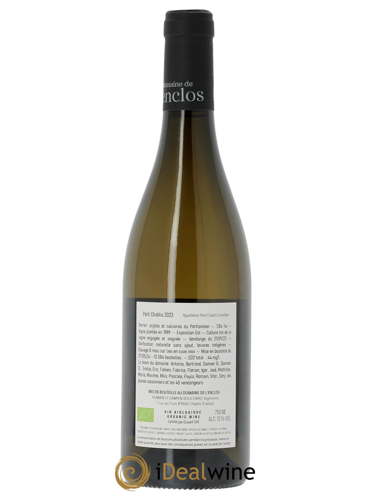 Petit Chablis Domaine de l'Enclos  2023 - Lotto di 1 bottiglia - 1