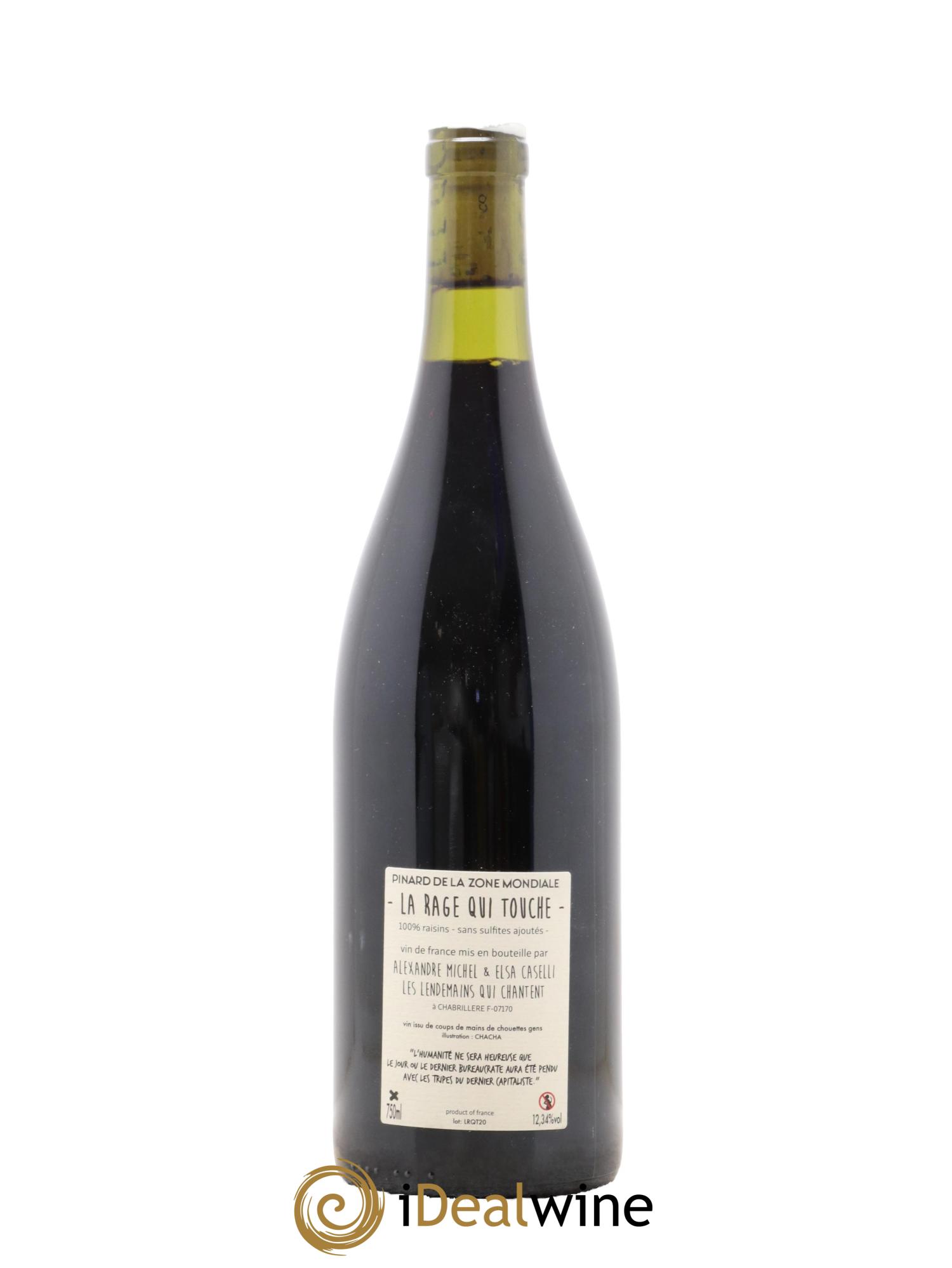Vin de France LA Rage qui Touche Alexandre Michel et Elsa Caselli 2022 - Lot de 1 bouteille - 1