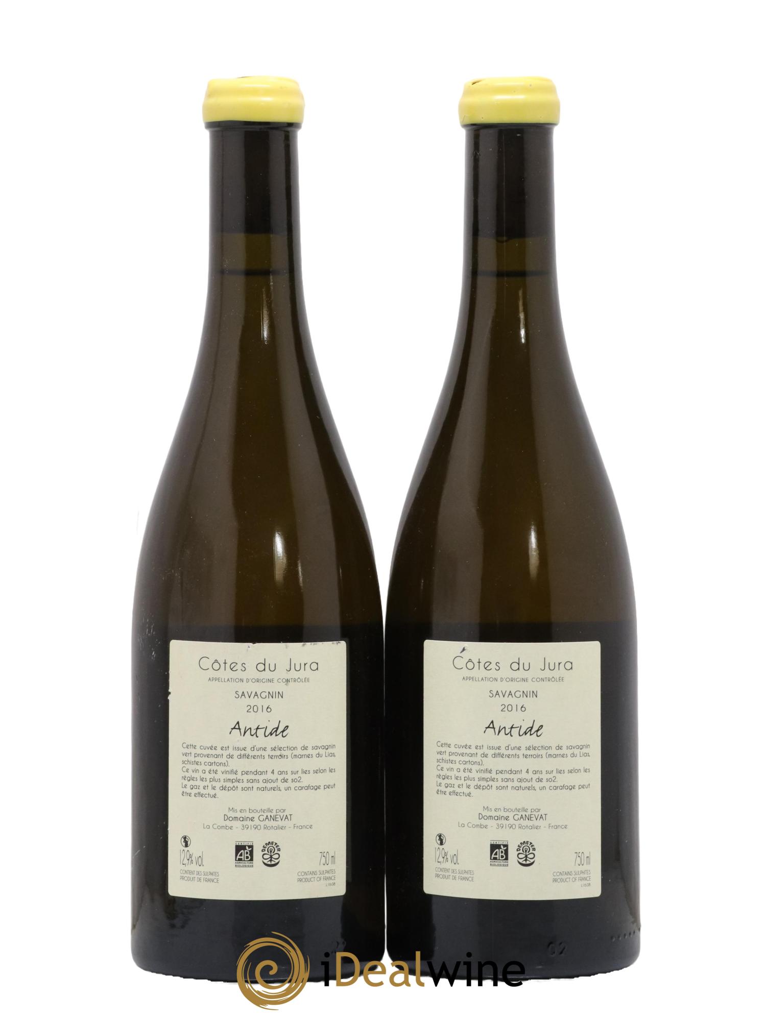 Côtes du Jura Savagnin Antide Jean-François Ganevat (Domaine) 2016 - Lot de 2 bouteilles - 1