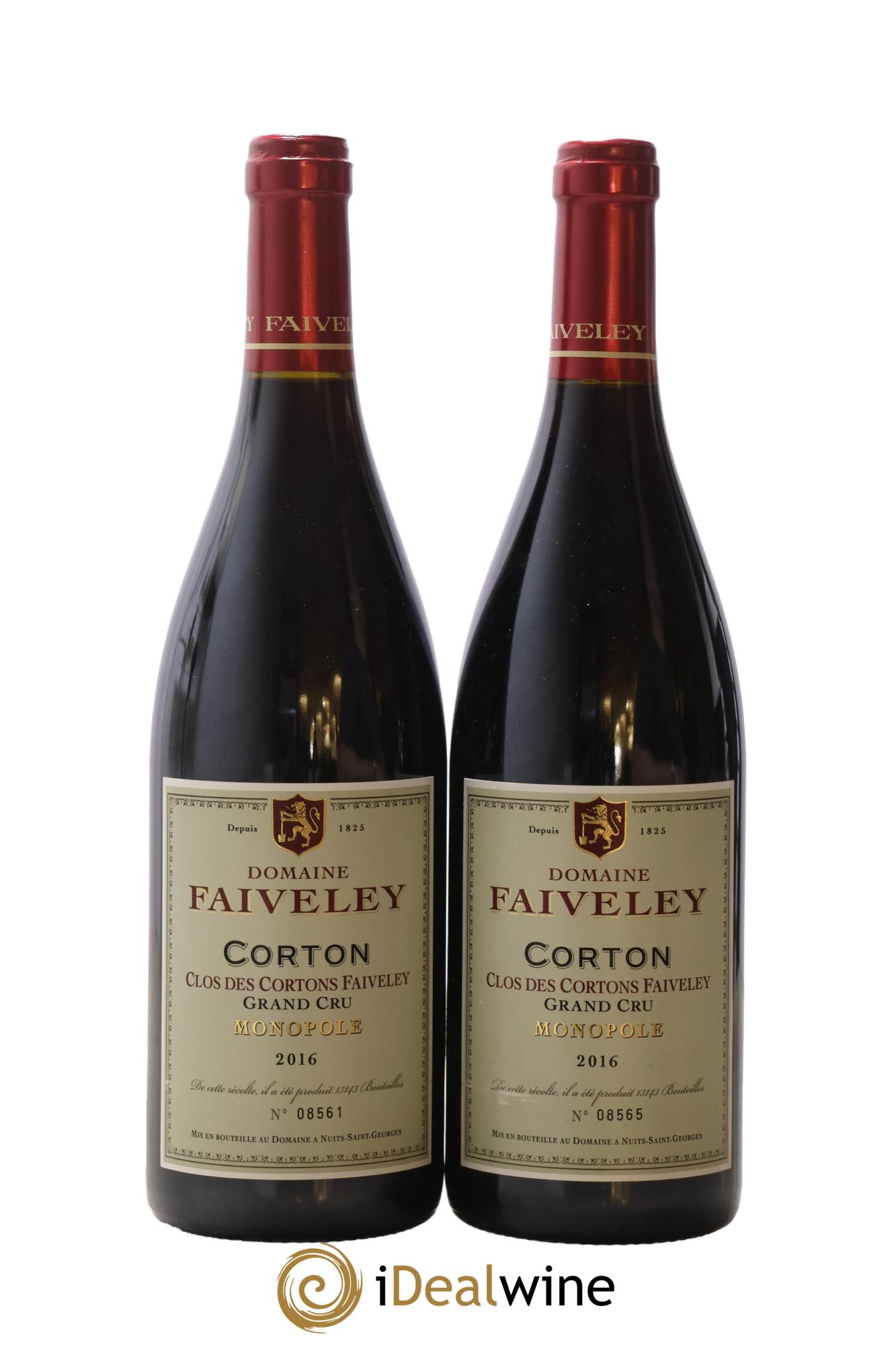 Corton Grand Cru Clos des Cortons Faiveley 2016 - Lot of 2 bottles - 0