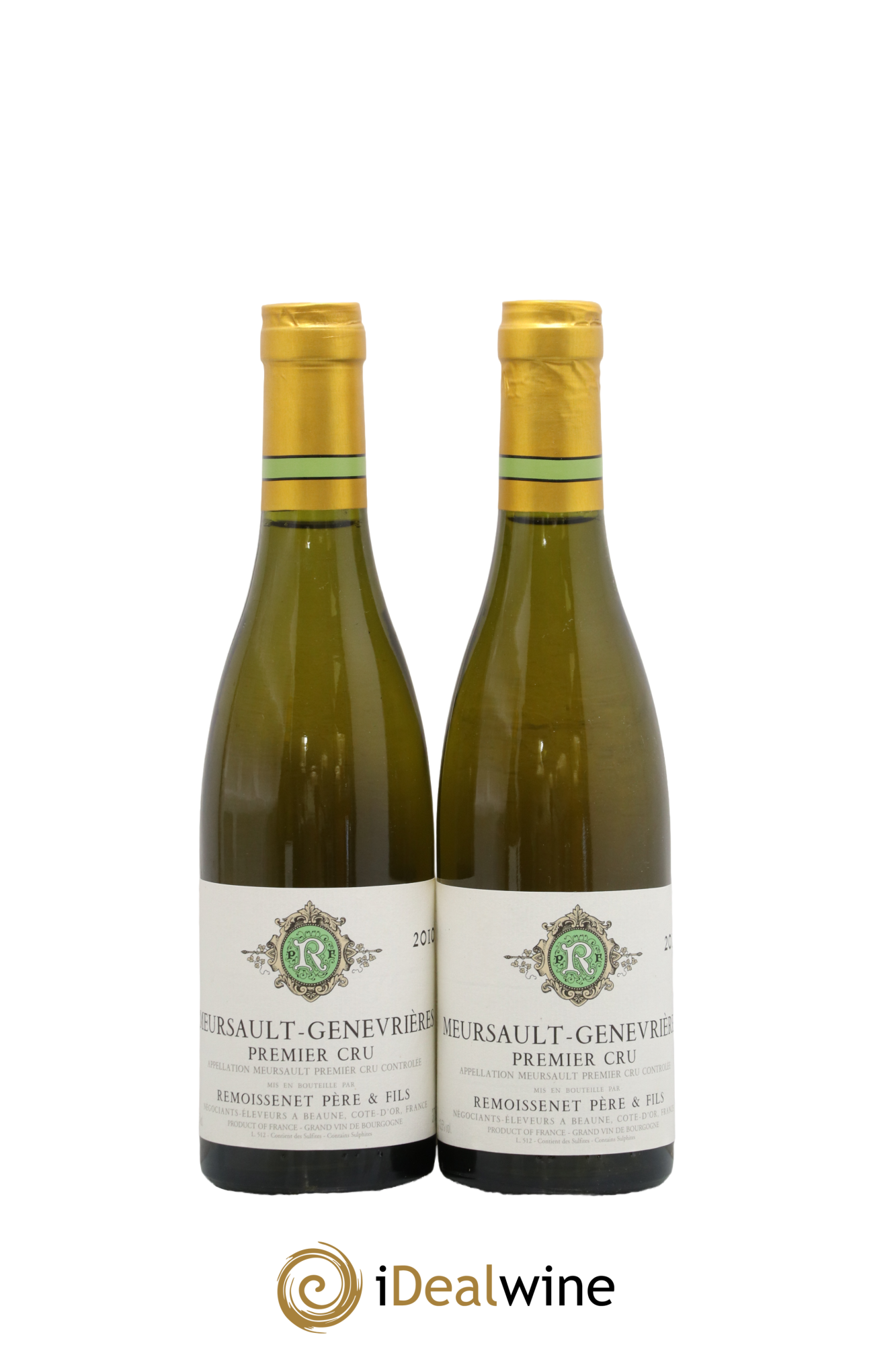 Meursault 1er Cru Genevrières Remoissenet Père et Fils 2010 - Lot de 2 demi bouteilles - 0