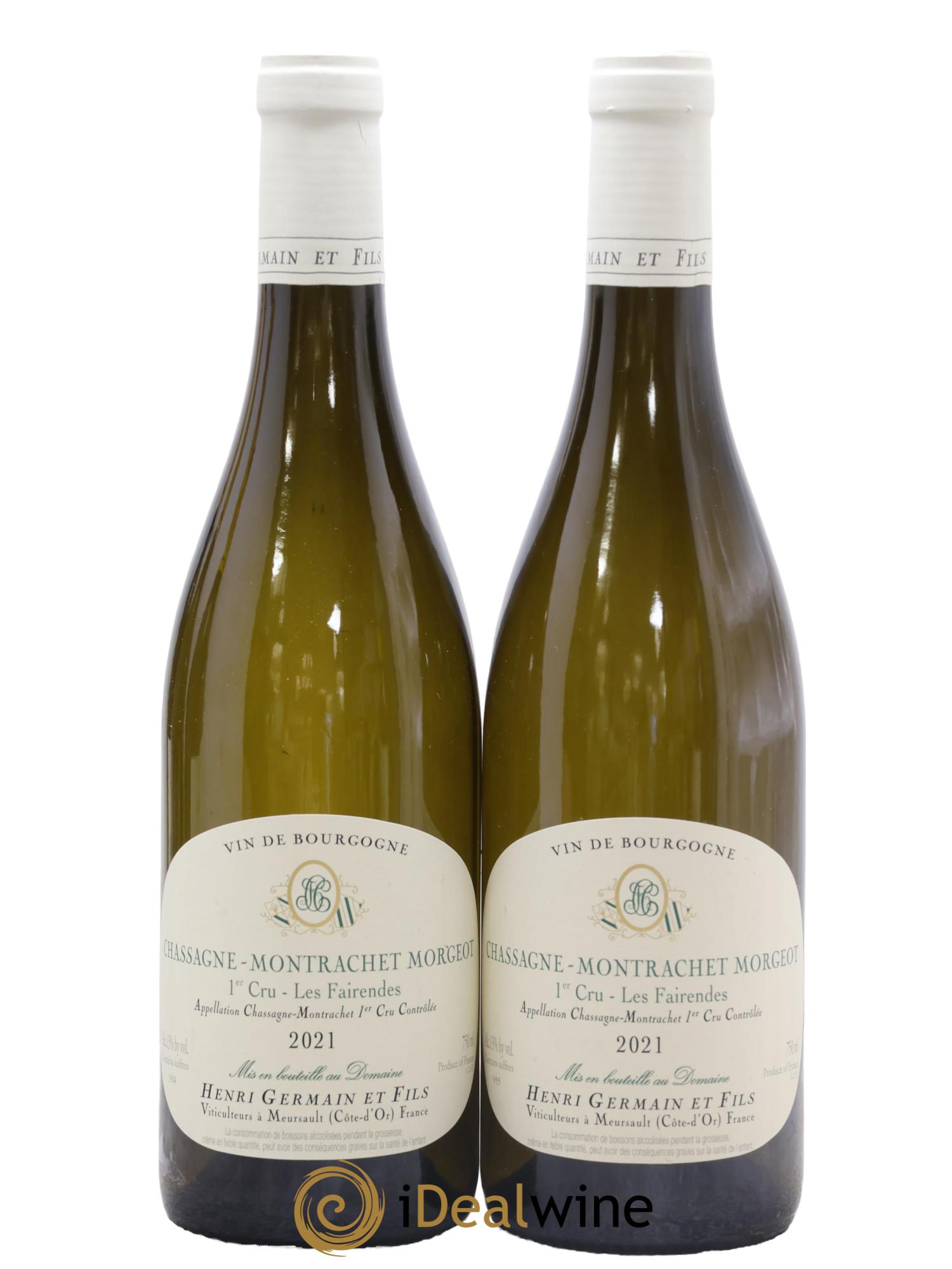 Chassagne-Montrachet 1er Cru Morgeot Les Fairendes Henri Germain 2021 - Lot de 2 bouteilles - 0