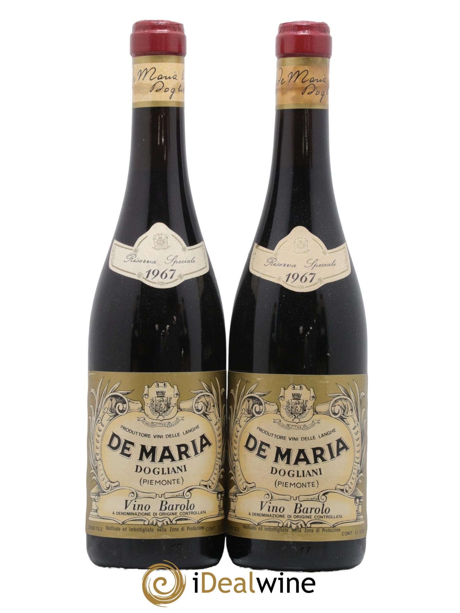 Barolo Riserva speciale de Maria 1967 - Posten von 2 Flaschen - 0