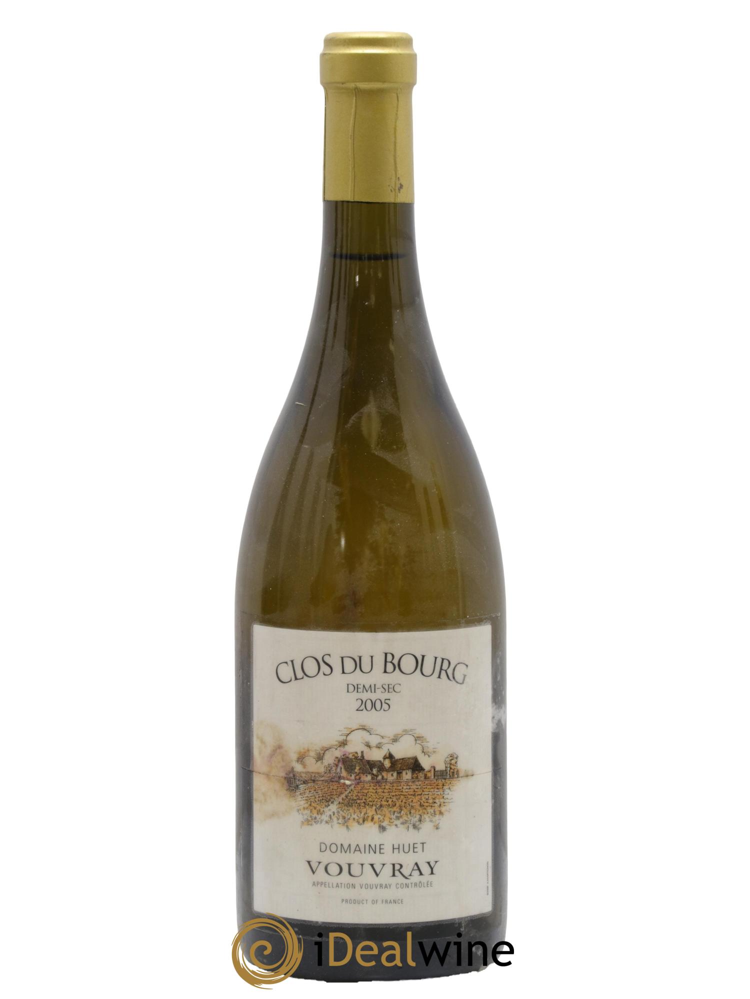 Vouvray Clos du Bourg Demi-Sec Domaine Huet 2005 - Lot de 1 bouteille - 0