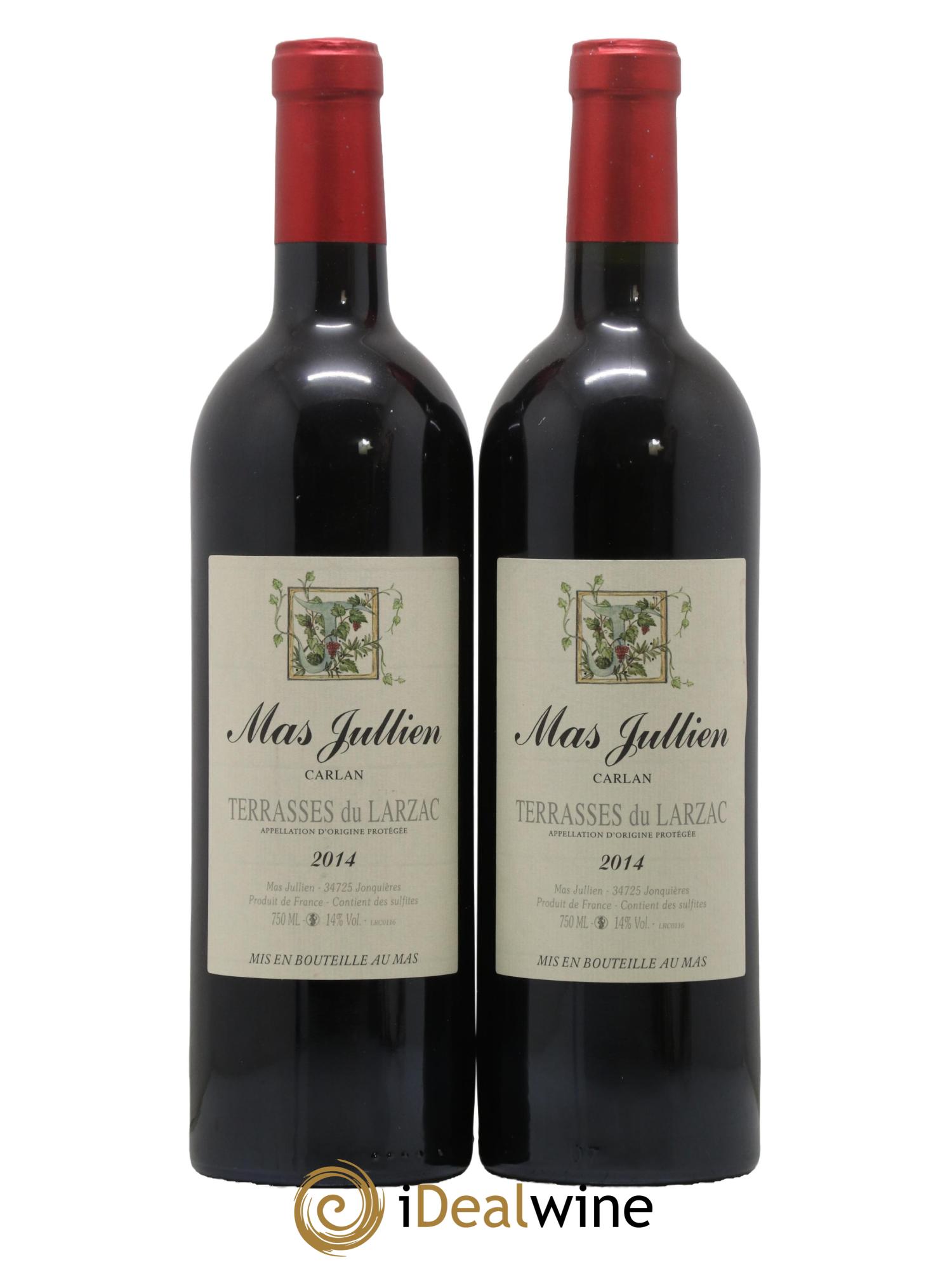 Terrasses du Larzac Mas Jullien Carlan Olivier Jullien 2014 - Lot de 2 bouteilles - 0