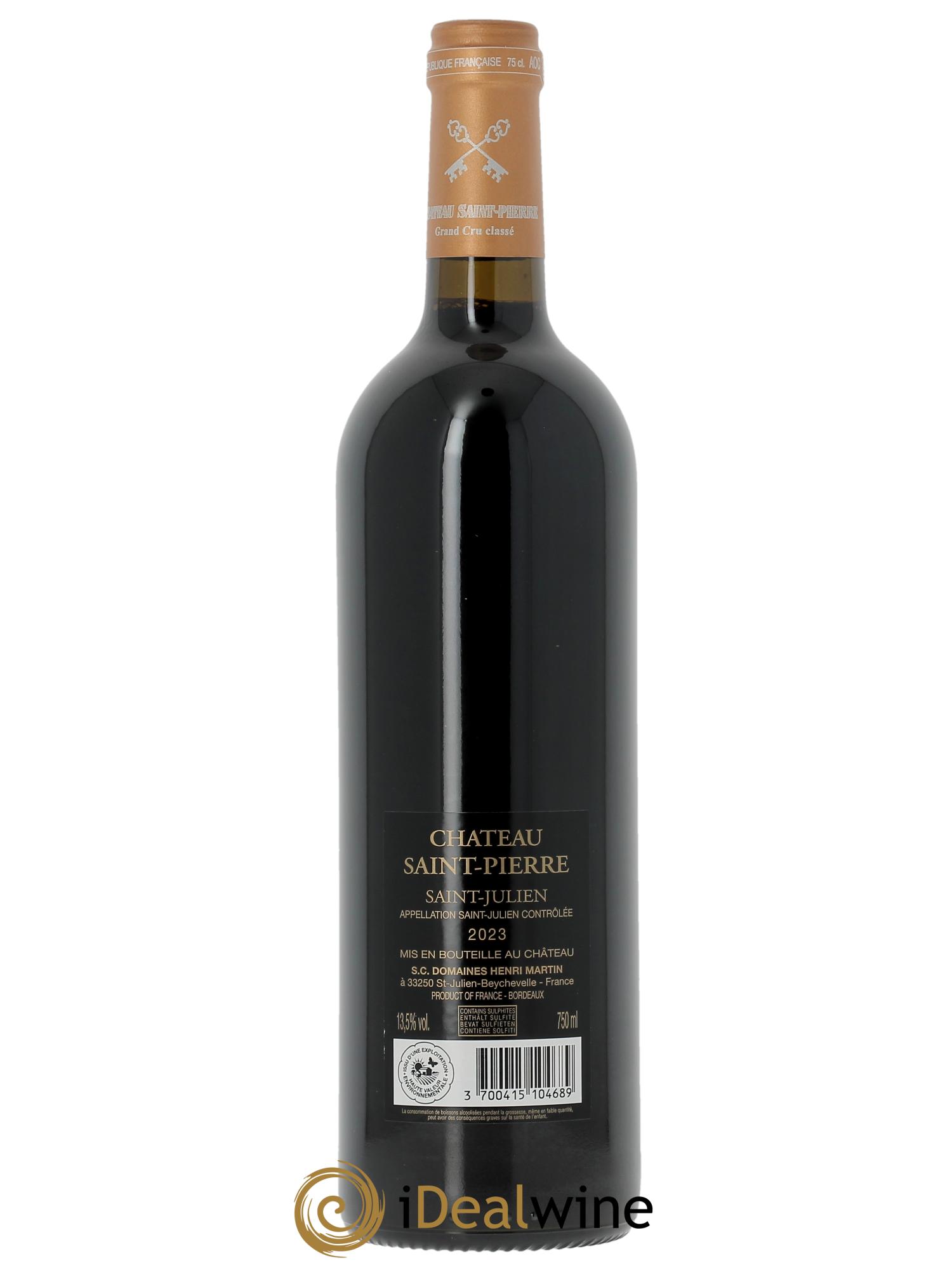 Château Saint-Pierre 4ème Grand Cru Classé (Original-holzkiste ab 6 Fl.) 2023 - Posten von 1 Flasche - 1