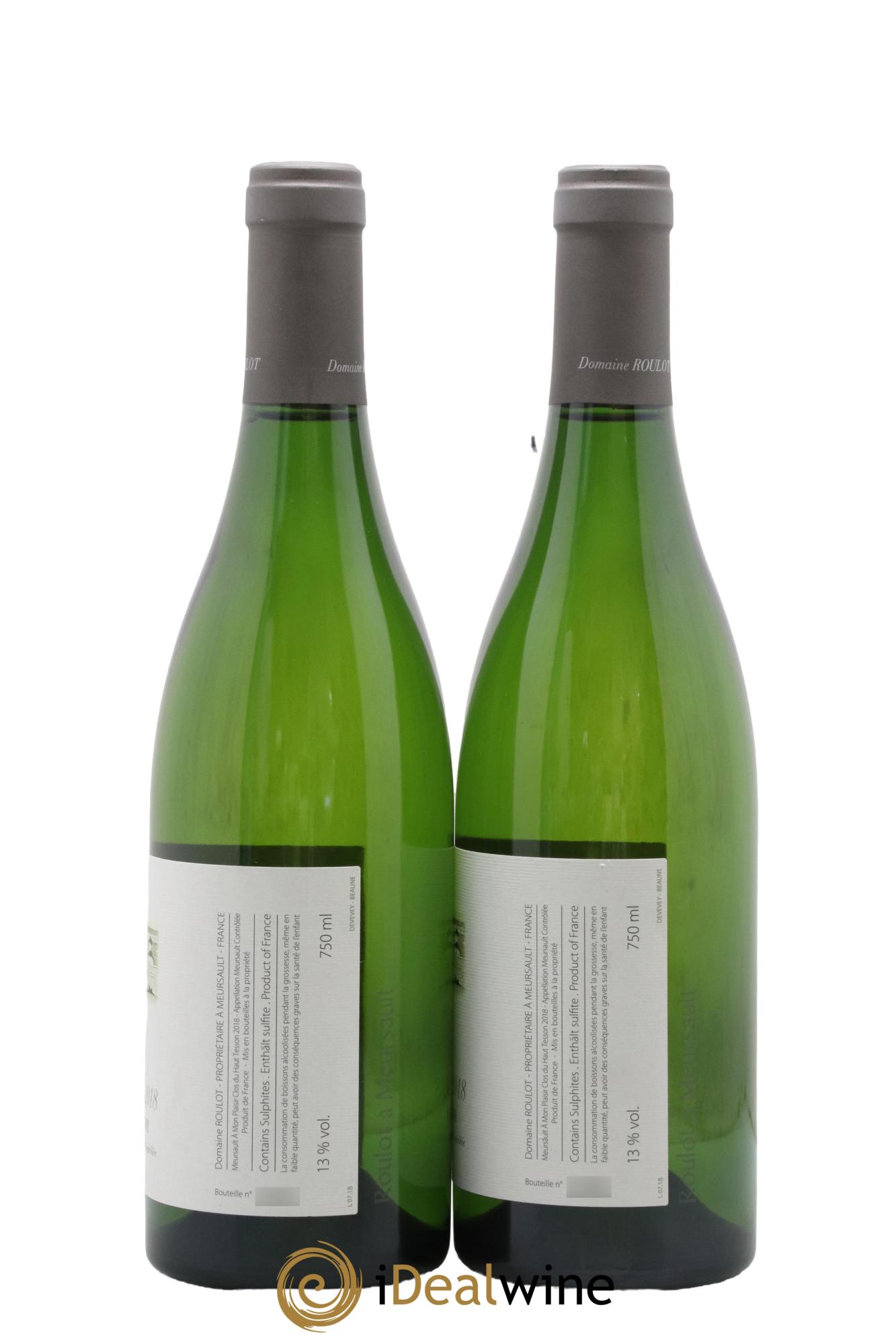 Meursault A mon plaisir Clos du Haut Tesson Roulot (Domaine) 2018 - Lot de 2 bouteilles - 1