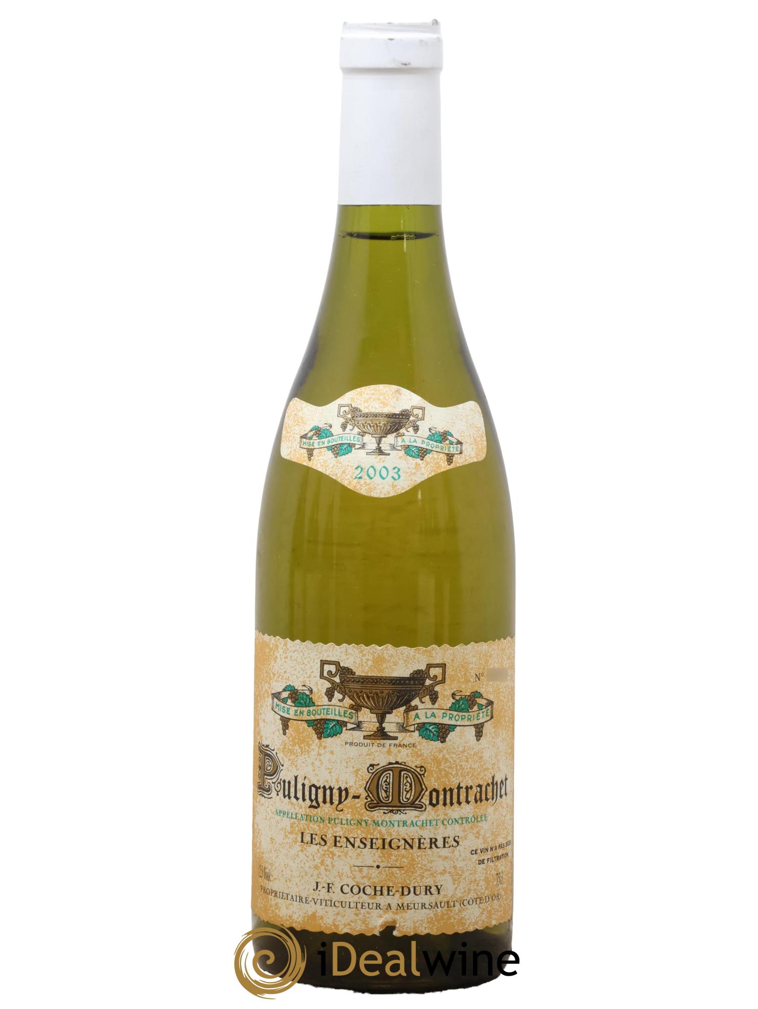 Puligny-Montrachet Les Enseignères Coche Dury (Domaine) 2003 - Lot de 1 bouteille - 0