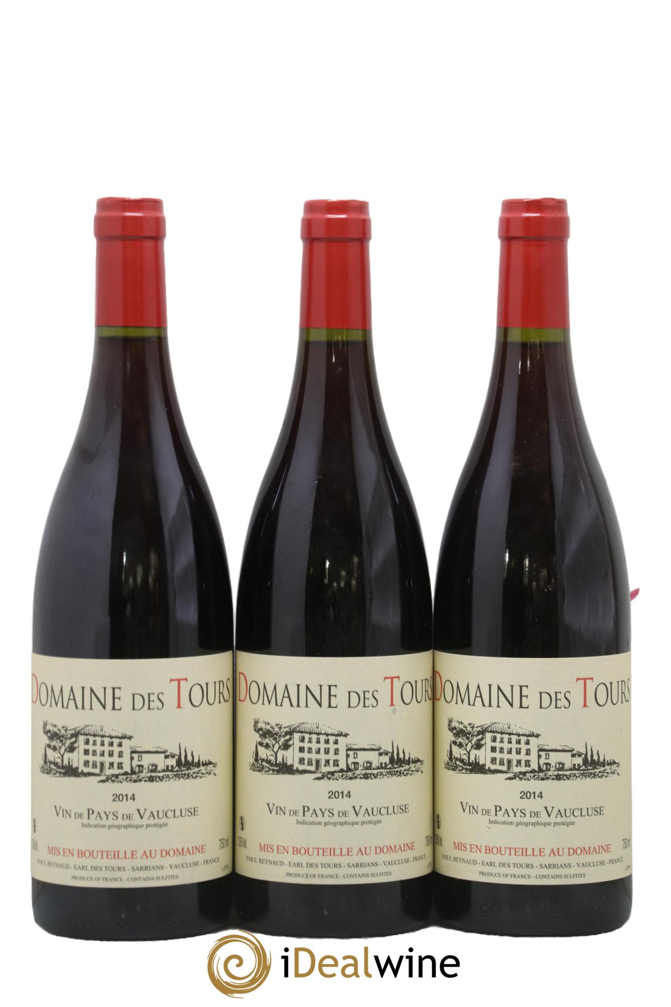 IGP Vaucluse (Vin de Pays de Vaucluse) Domaine des Tours Emmanuel Reynaud 2014 - Posten von 3 Flaschen - 0