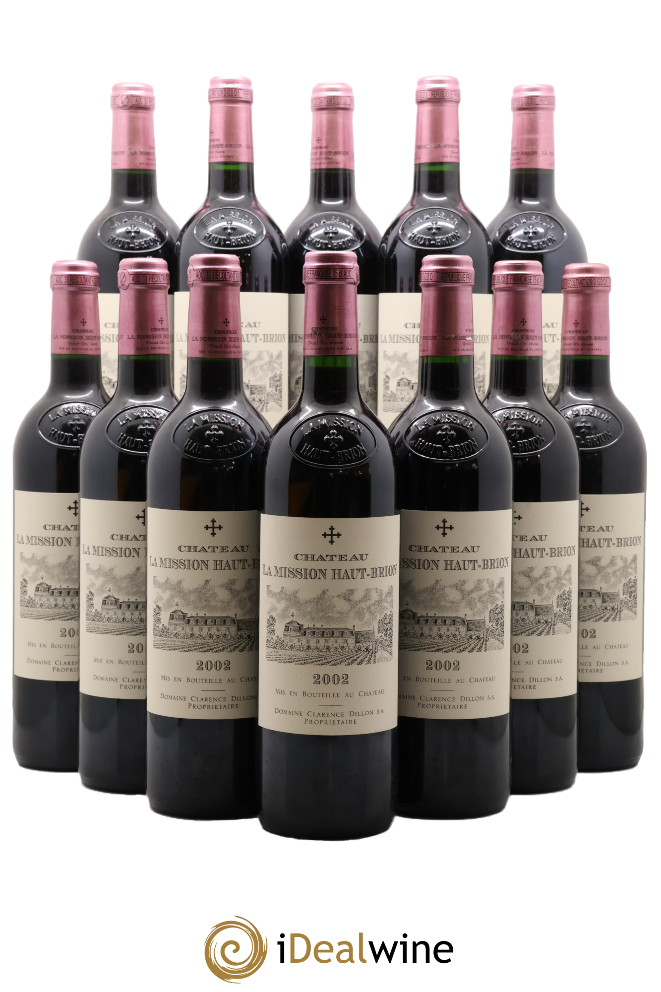 Château la Mission Haut-Brion Cru Classé de Graves 2002 - Lot of 12 bottles - 0