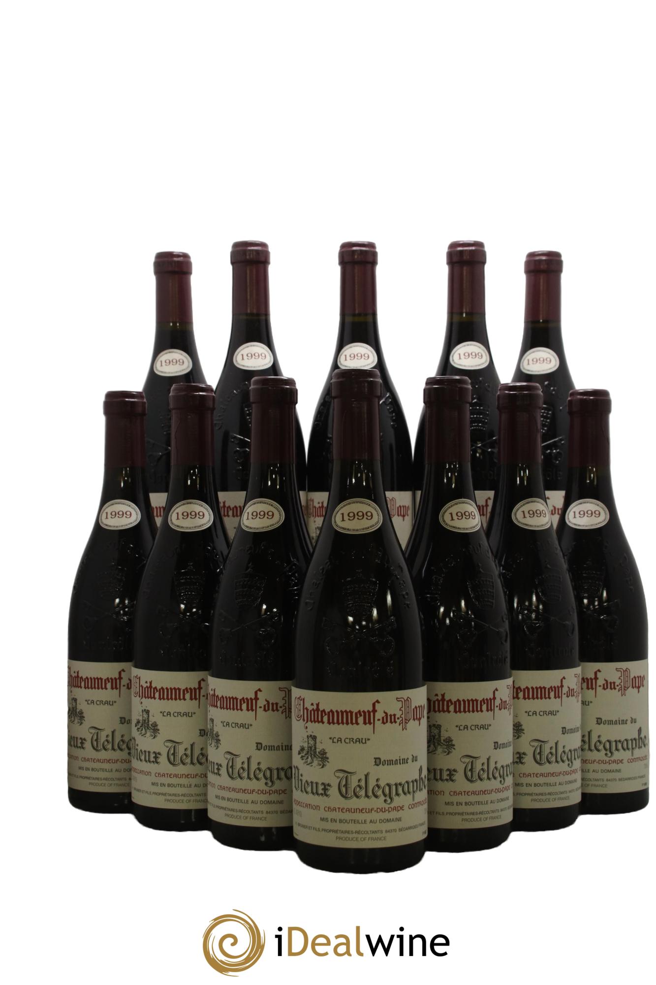 Châteauneuf-du-Pape Vieux Télégraphe (Domaine du) Vignobles Brunier 1999 - Lot of 12 bottles - 0