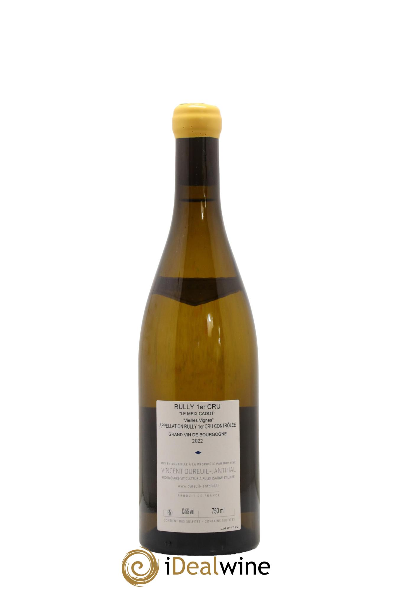 Rully 1er Cru Le Meix Cadot Vieilles Vignes Vincent Dureuil-Janthial 2022 - Lotto di 1 bottiglia - 1