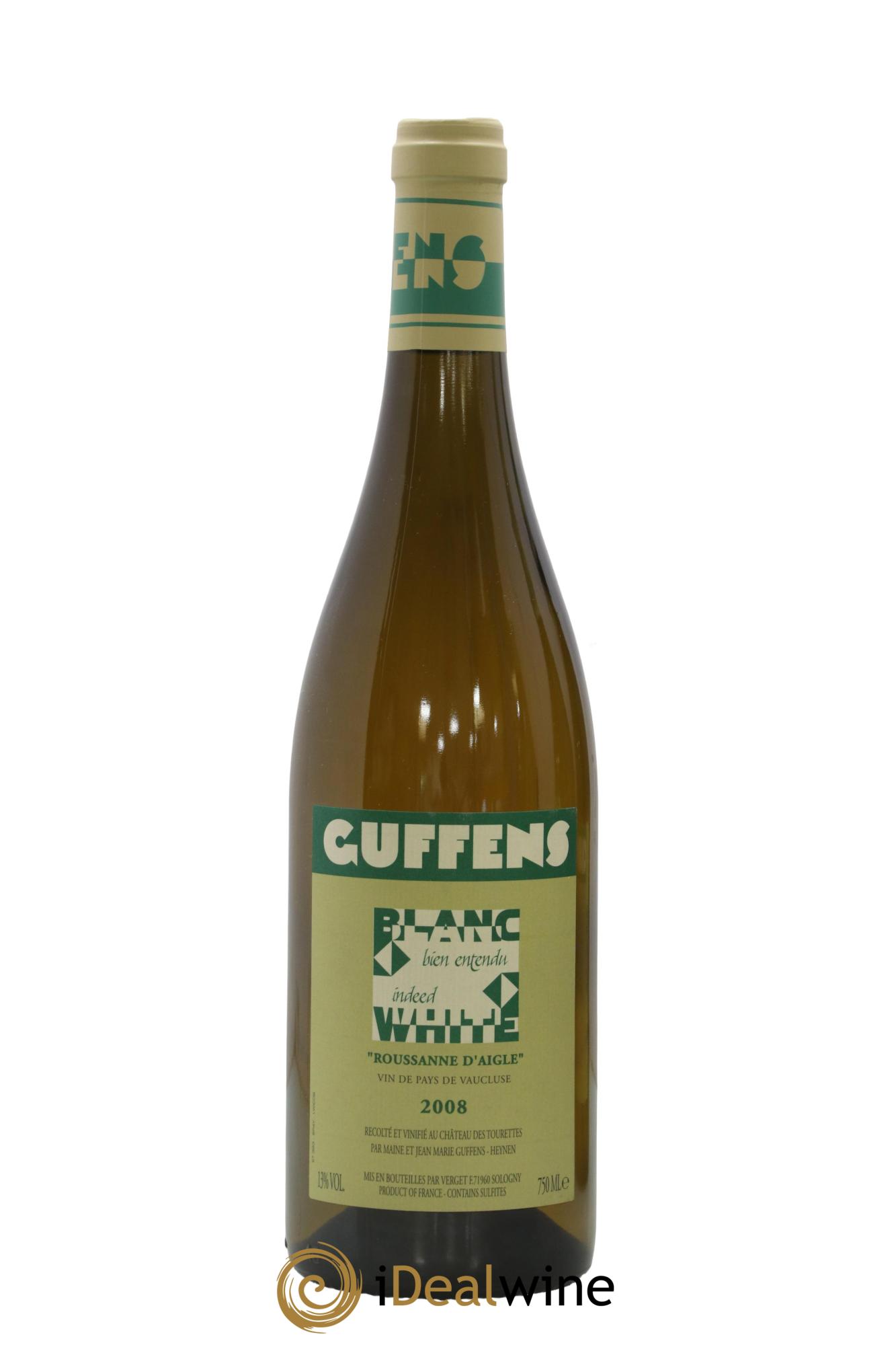 Vaucluse Roussanne d'Aigle Guffens Tourettes 2008 - Posten von 1 Flasche - 0