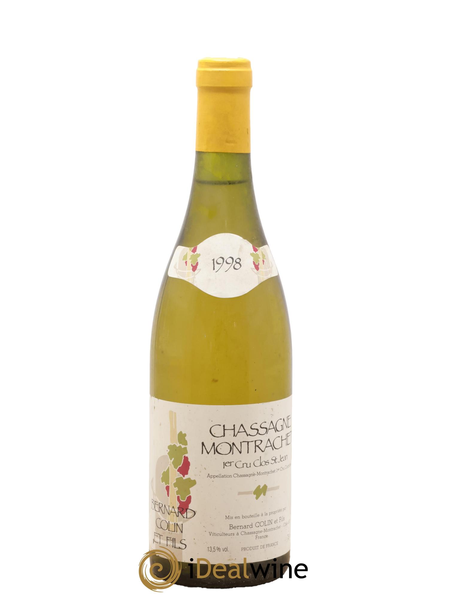 Chassagne-Montrachet 1er Cru Clos Saint-Jean Bernard Colin 1998 - Lot de 1 bouteille - 0