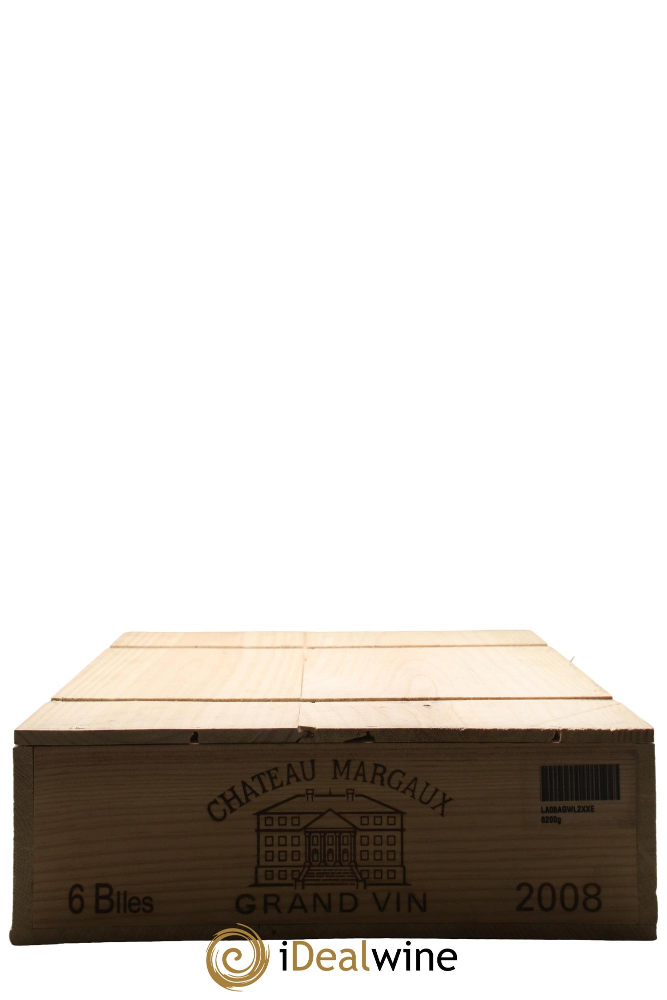 Château Margaux 1er Grand Cru Classé 2008 - Lot de 6 bouteilles - 6