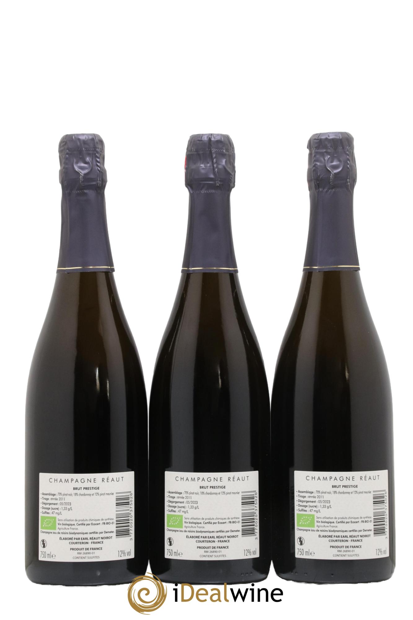 Champagne Brut Prestige Alain Reaut - Posten von 3 Flaschen - 1