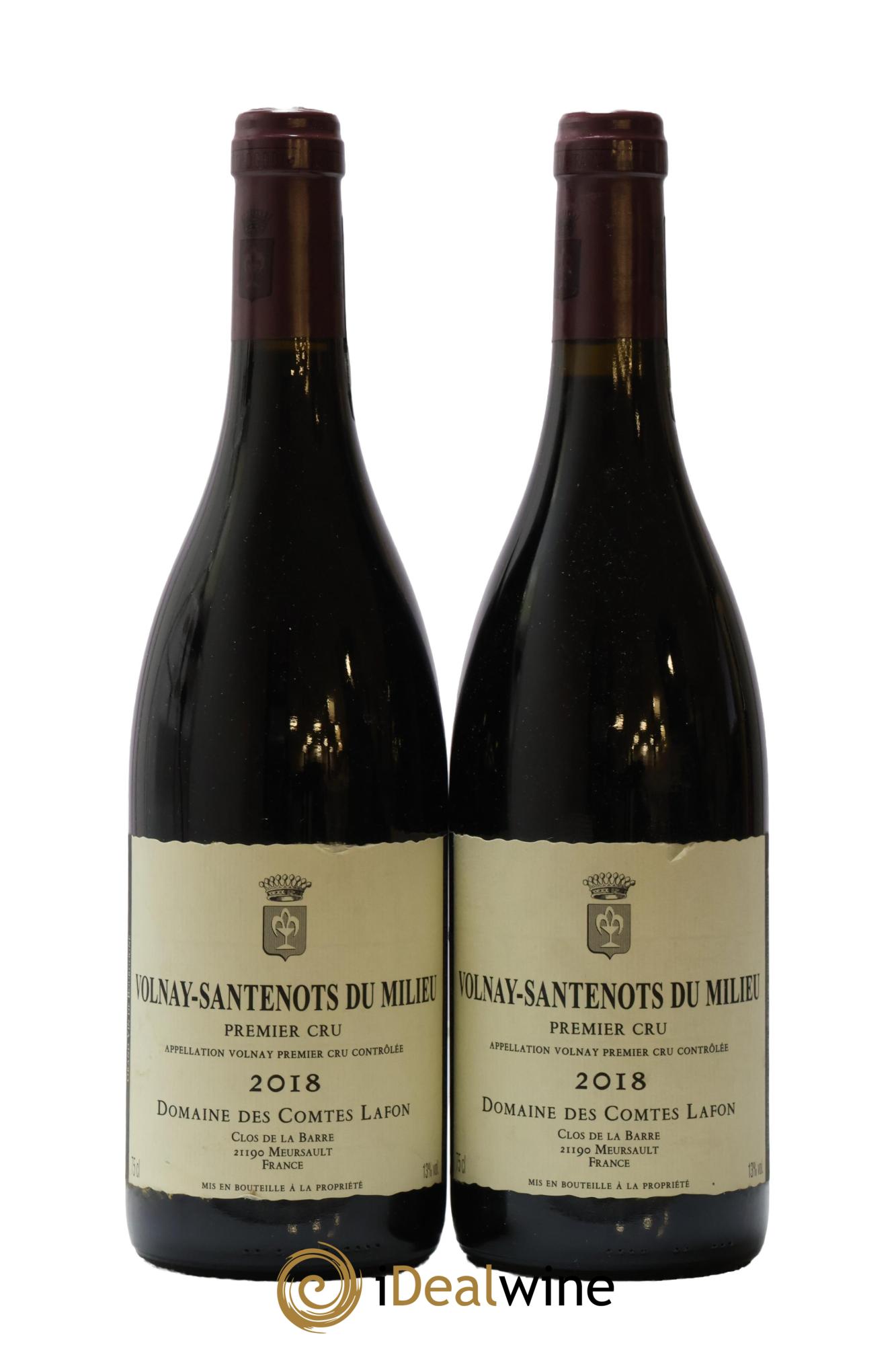 Volnay 1er Cru Santenots du Milieu Comtes Lafon (Domaine des) 2018 - Lot de 2 bouteilles - 0