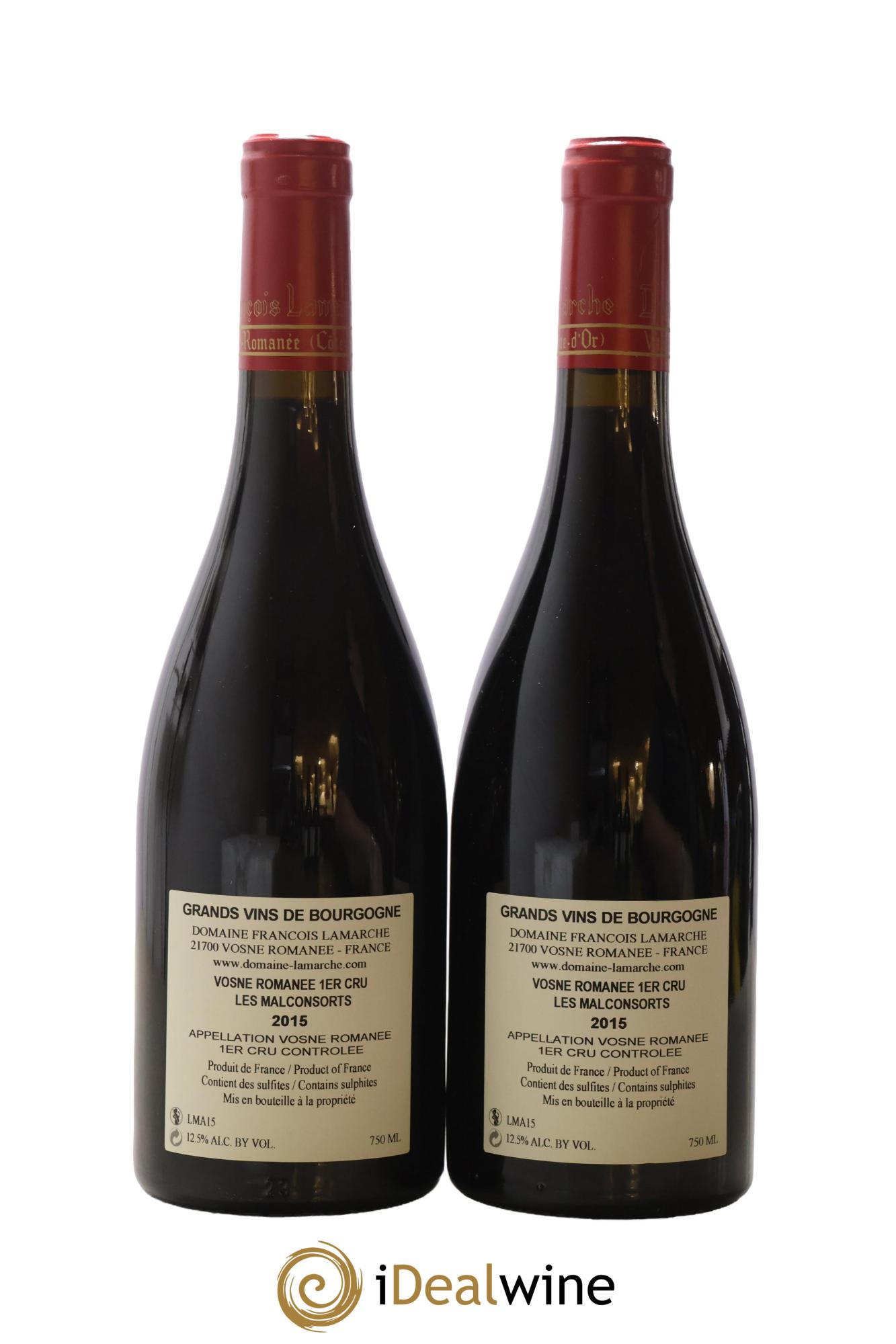 Vosne-Romanée 1er Cru Les Malconsorts Lamarche (Domaine) 2015 - Posten von 2 Flaschen - 1